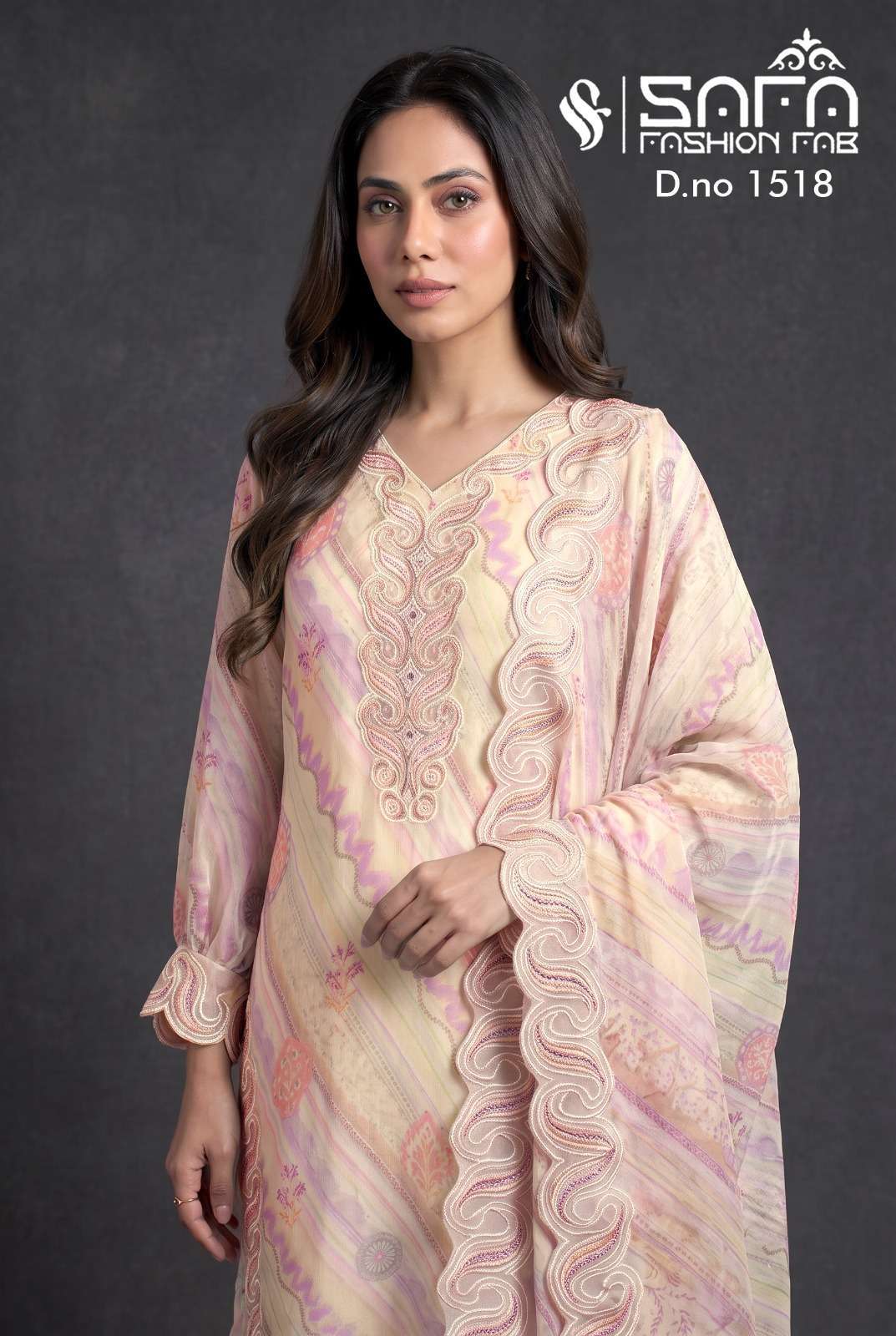 Safa Fashion Fab 1518 Wholesale Satin Readymade Suit Catalogue