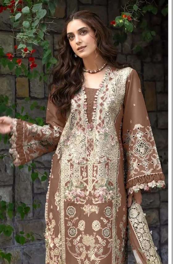 Saniya Trendz 7219 Cotton With Heavy Embroidered Suit Wholesale Catalogue