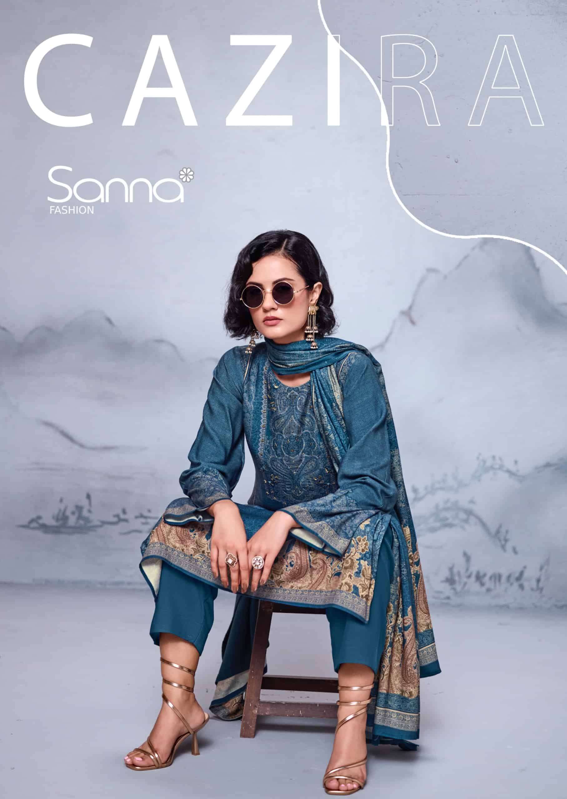 Sanna Fashion Cazira Fancy Pashmina Salwar Suit Wholesaler in surat