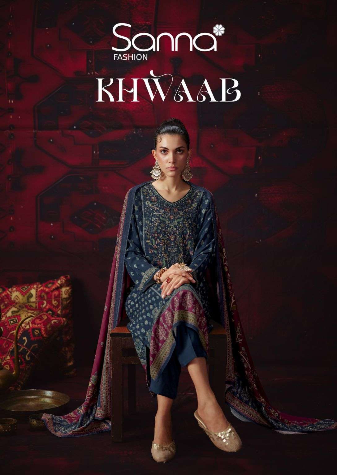 Sanna Fashion Khwaab Viscose Pashmina Digital Printed Suit Catalogue