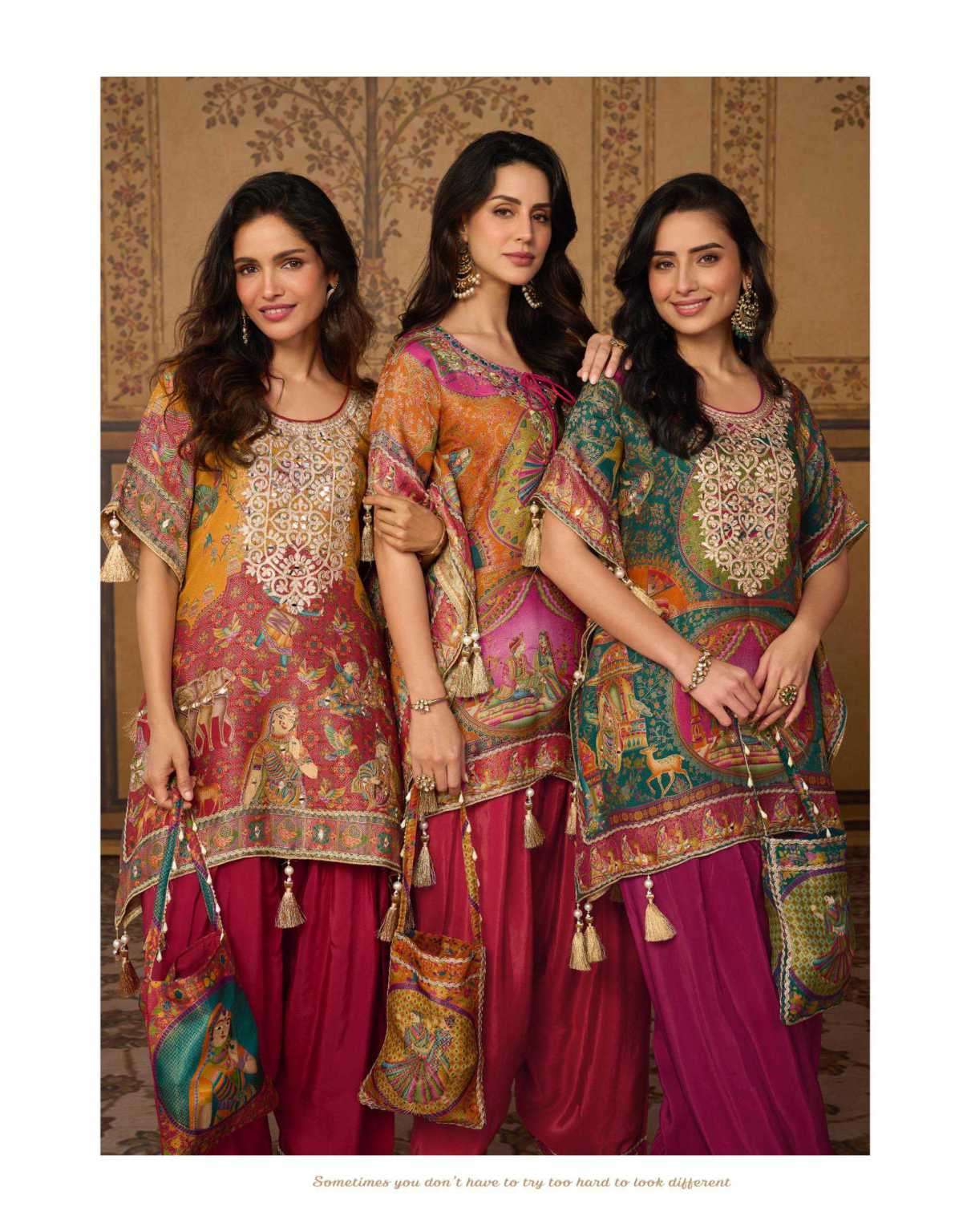 Sayuri Designer Dori Jacquard Silk With Work Readymade Tulip And Kurti Collection