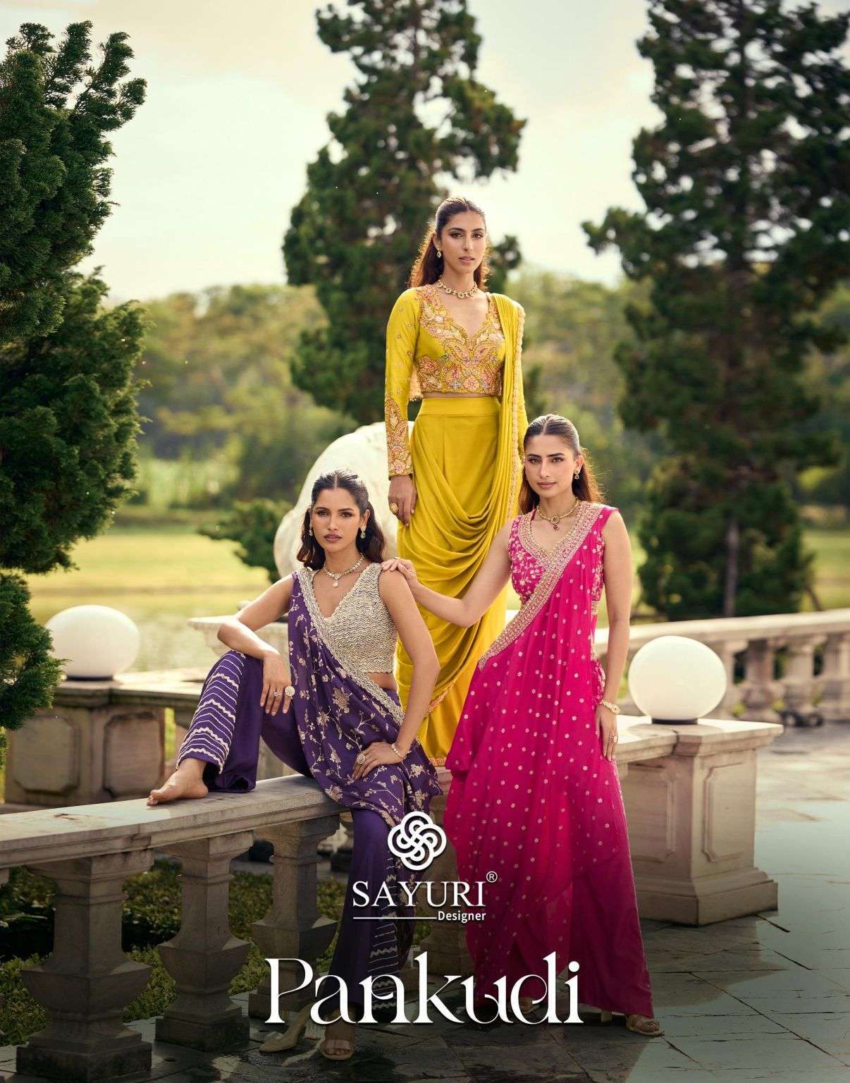 sayuri designer pankudi wholesale silk jacquard indo western supplier best rate