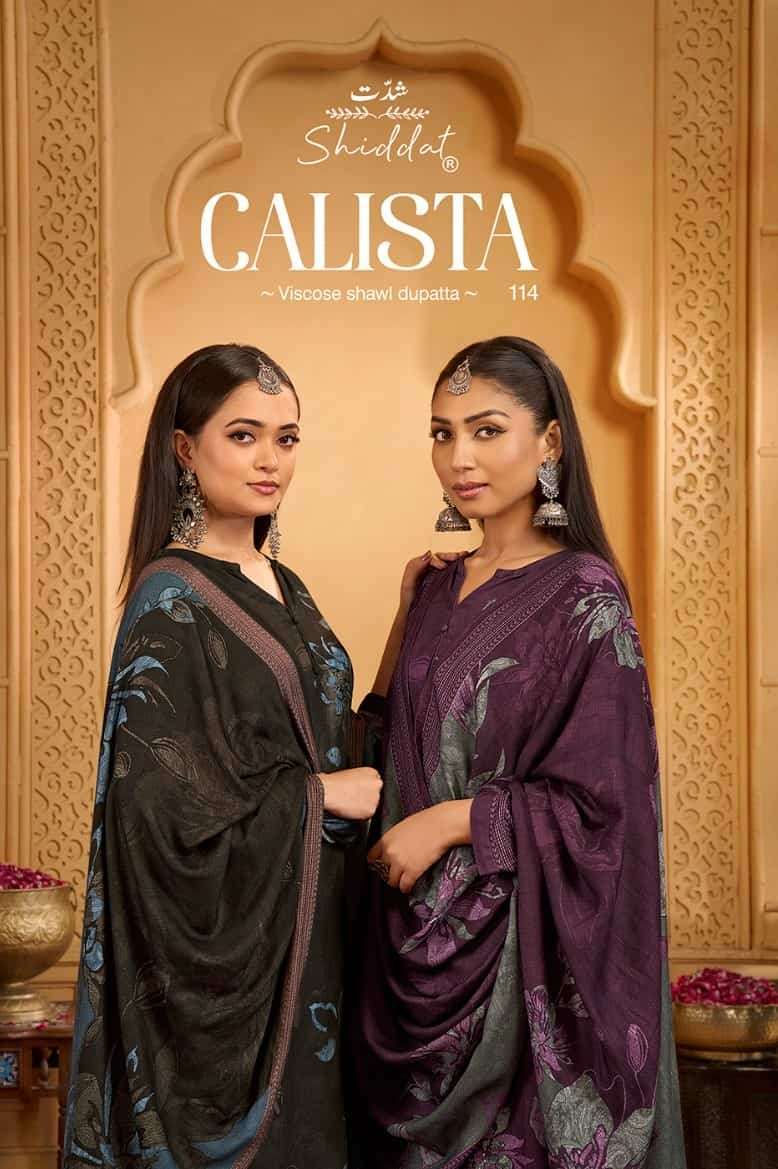 Shiddat Calista 114 Digital Printed Winter Wear Suit Exporters