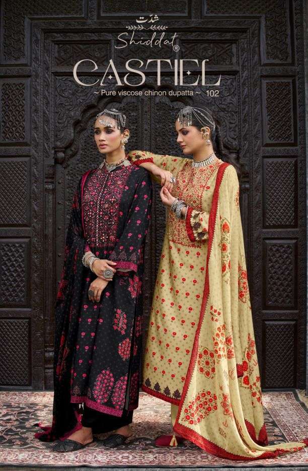 Shiddat Castiel-102 Pashmina Winter Wear Salwar Kameez Catalogue