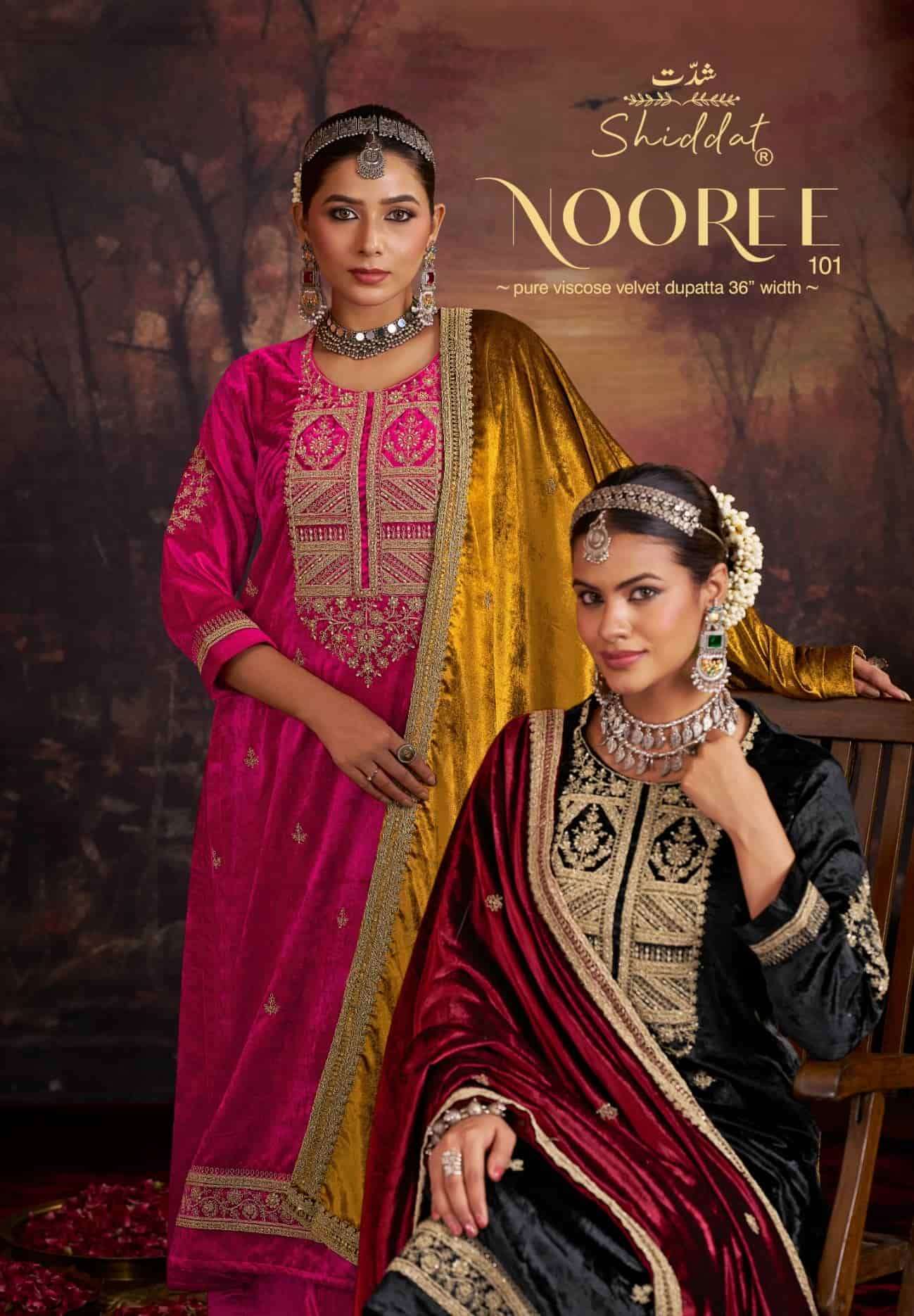 Shiddat Nooree Pure Velvet Designer Salwar Suit Exporters