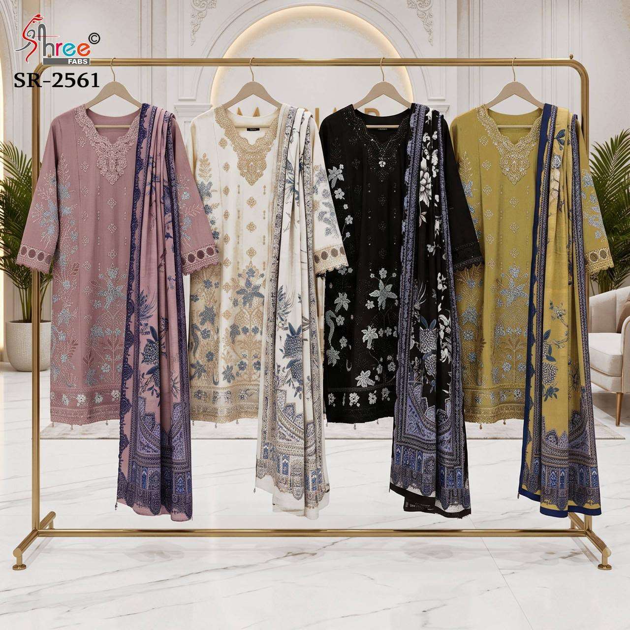 Shree Fabs 2561 Cambric Cotton Lawn Printed Readymade Salwar Kameez Wholesale Catalogue