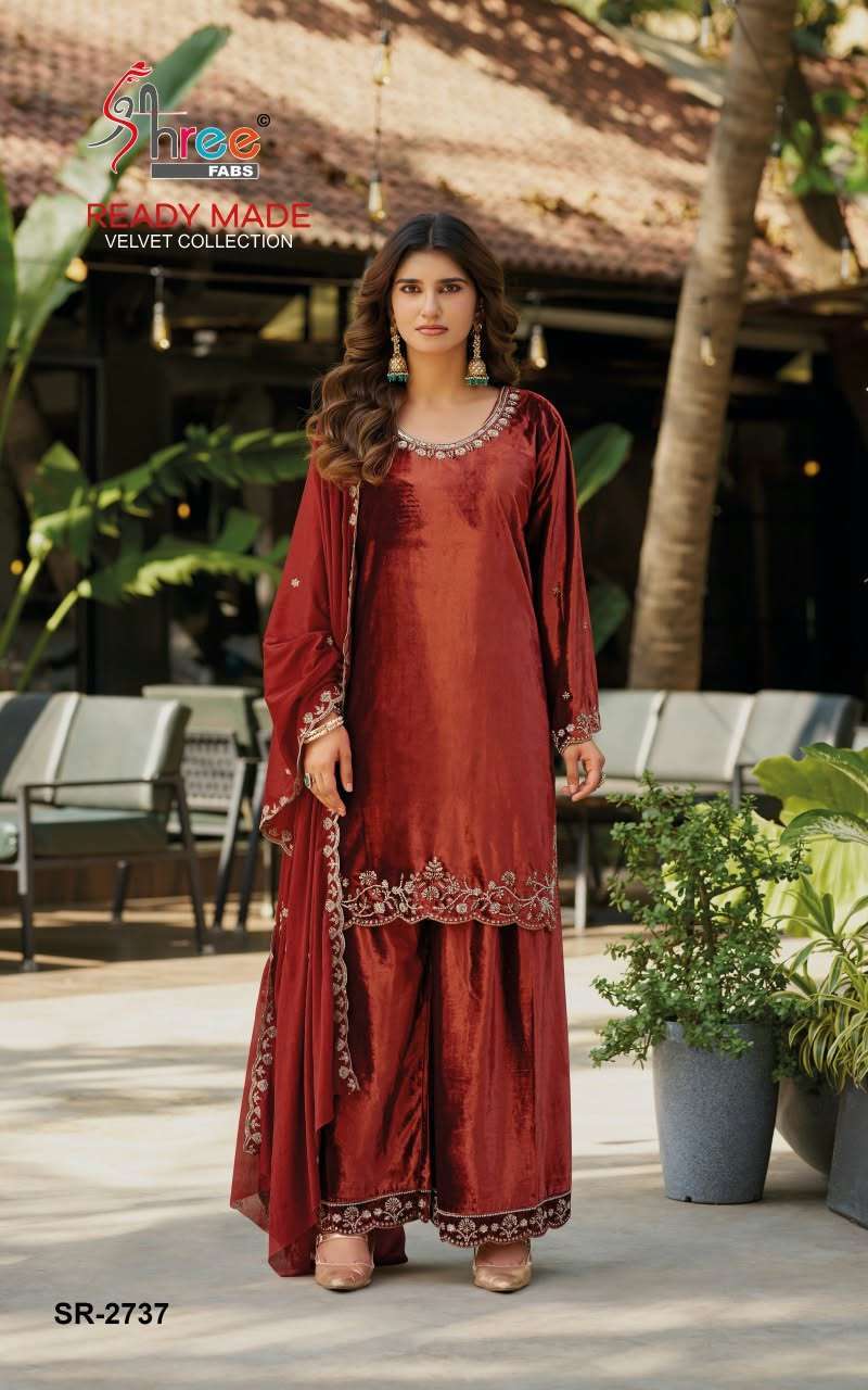 Shree Fabs 2737 Velvet Beads Work Readymade Salwar Kameez Catalogue