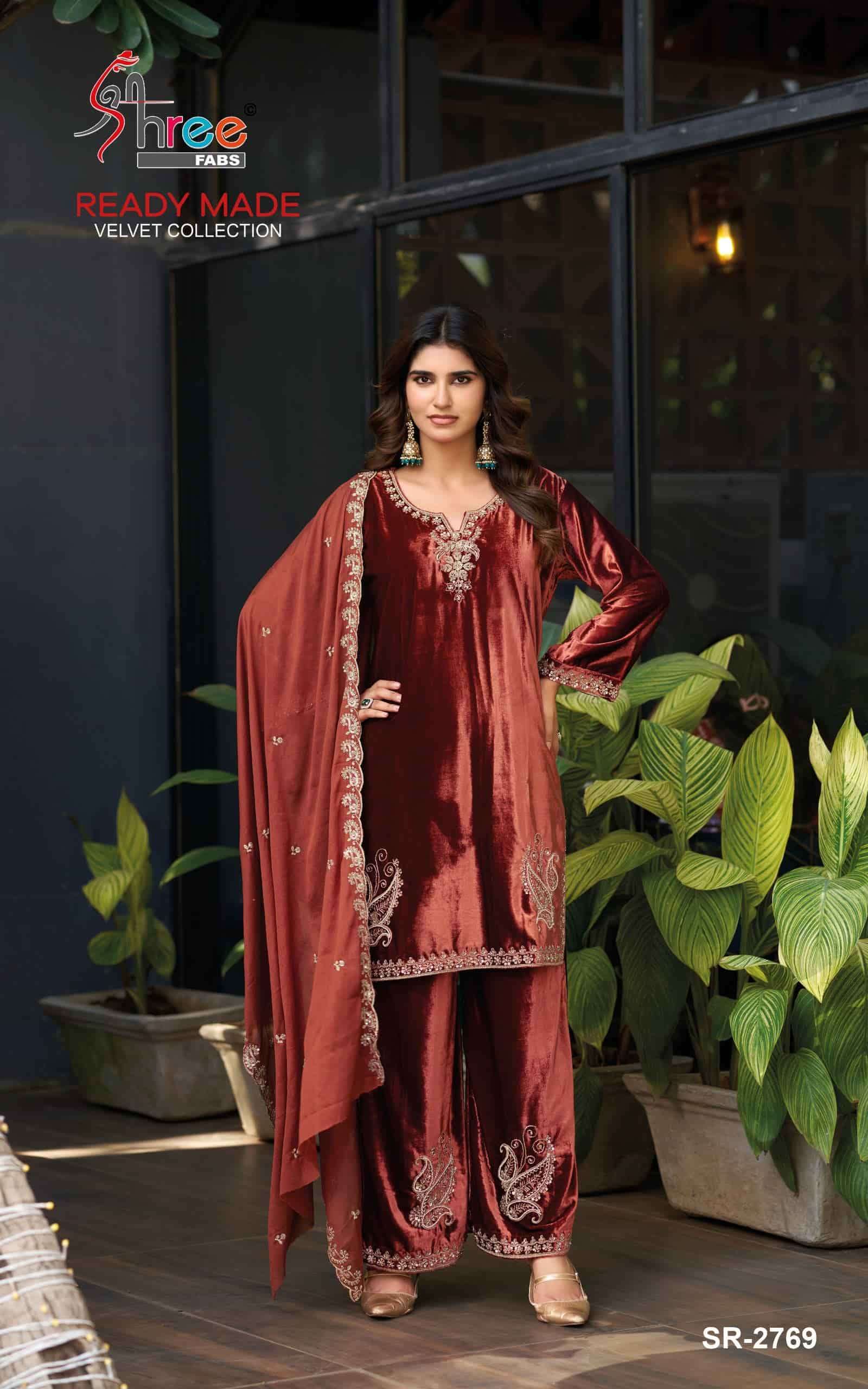 Shree Fabs 2769 Premium Velvet Readymade Salwar Suits Wholesale Catalogue
