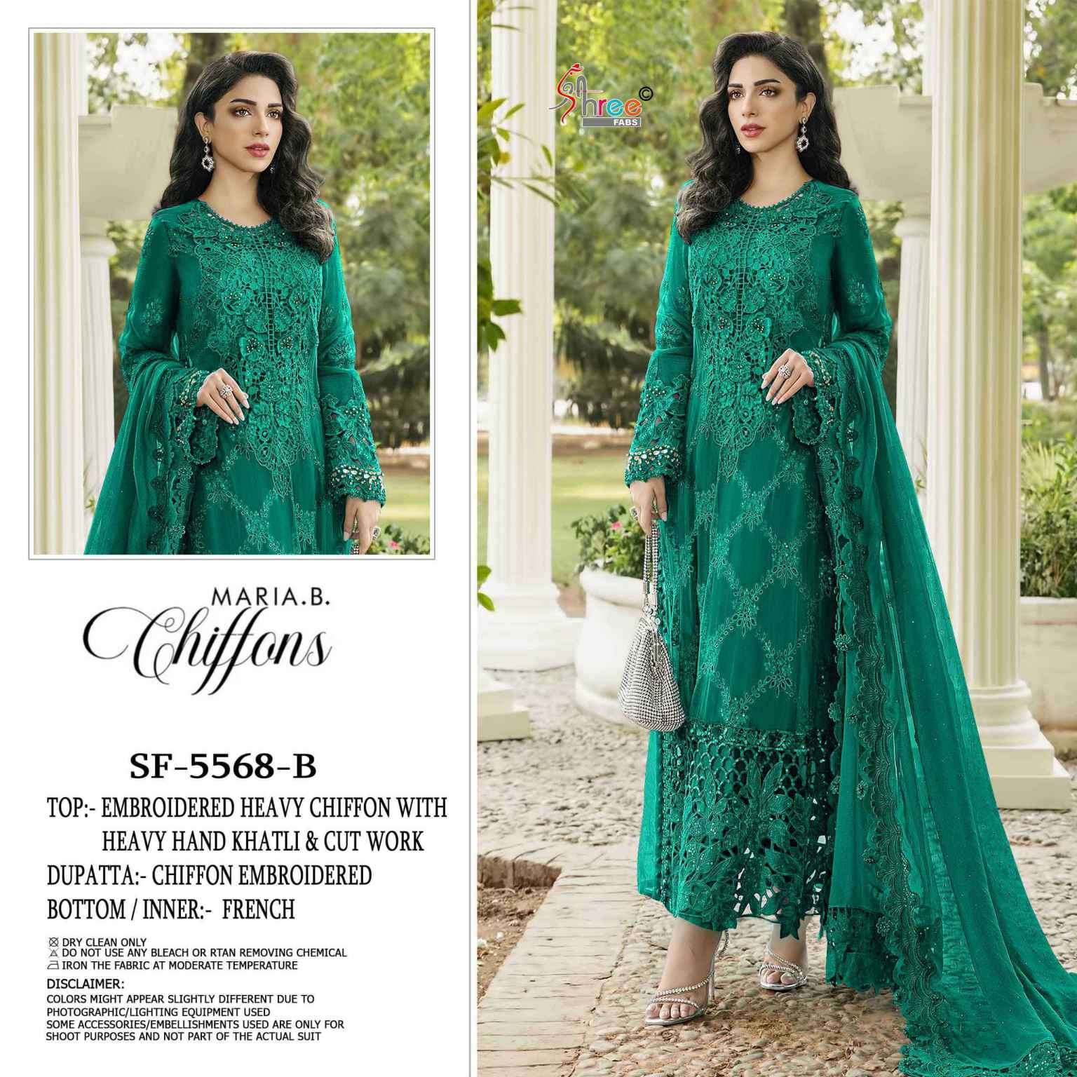 Shree fabs 5568 chiffon with heavy embroidered salwar suit