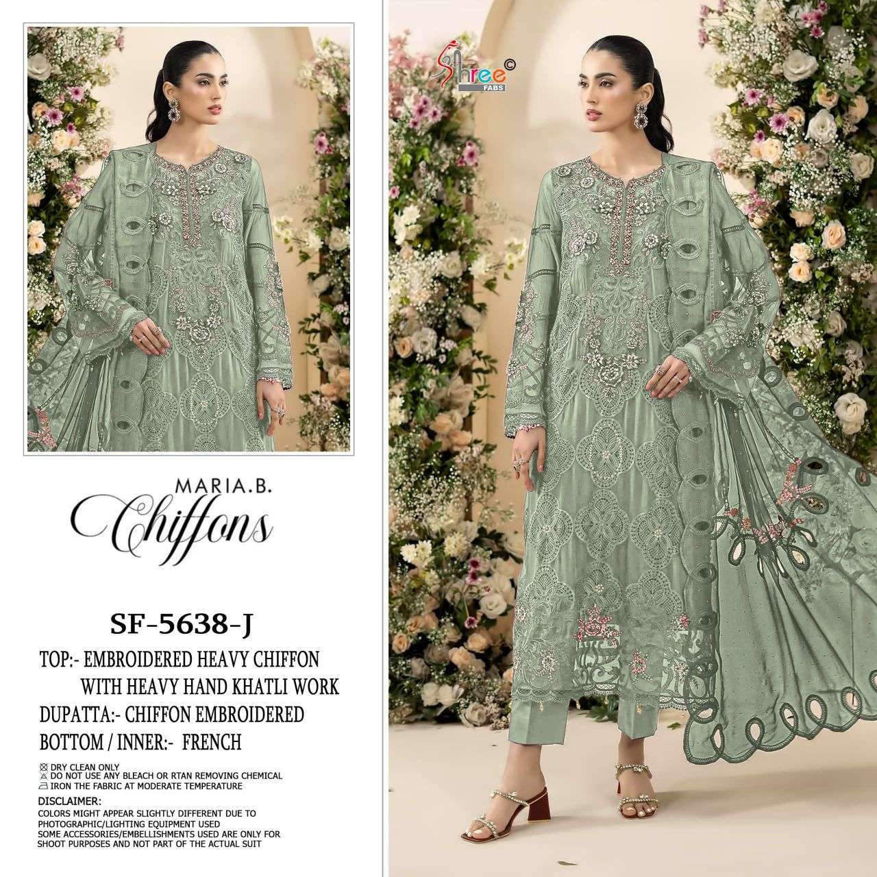 Shree Fabs 5638 Color Heavy Embroidered Chiffon Salwar Suit Catalogue