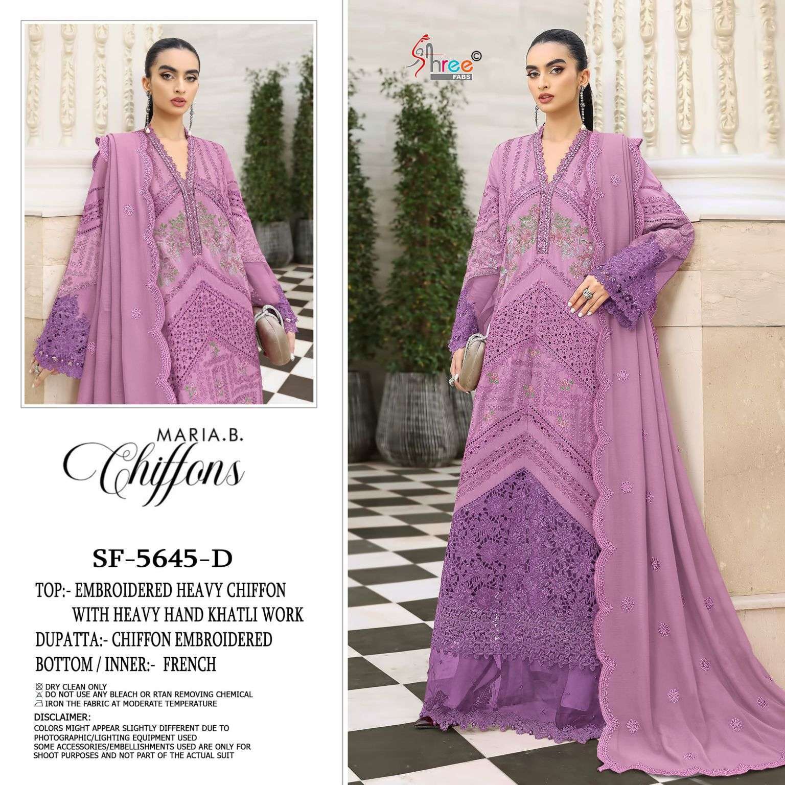 Shree Fabs 5645 Chiffon With Heavy Embroidered Salwar Kameez Wholesale Catalogue