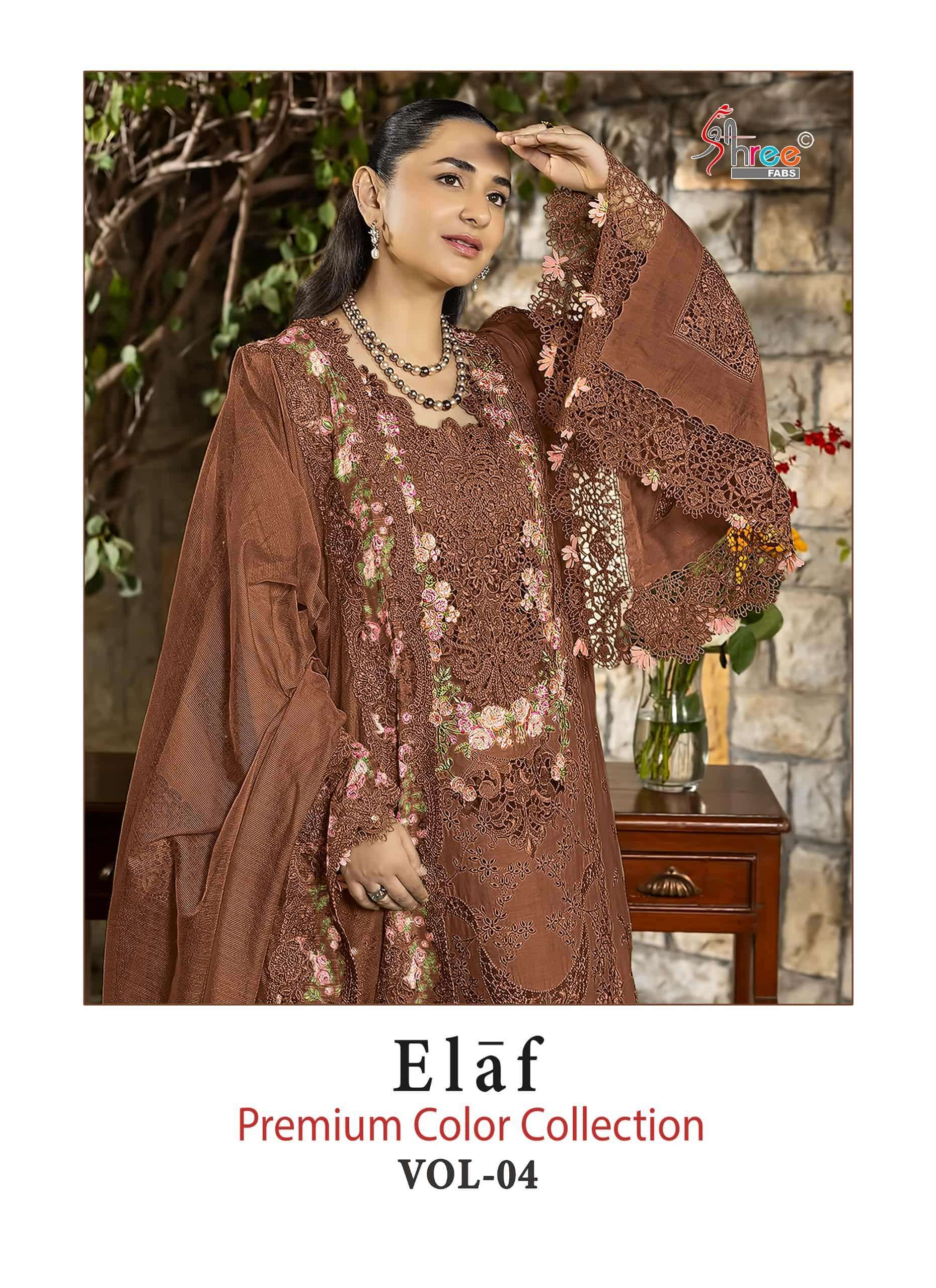 Shree Fabs Elaf Premium Color Collection Vol 4 Pure Cotton Pakistani Dress Wholesaler