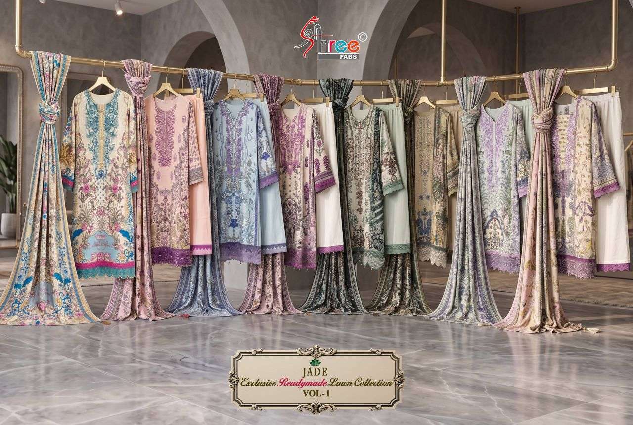 Shree Fabs Jade Vol-1 Cotton Print With Self Embroidered Pakistani Salwar Wholesale Catalogue