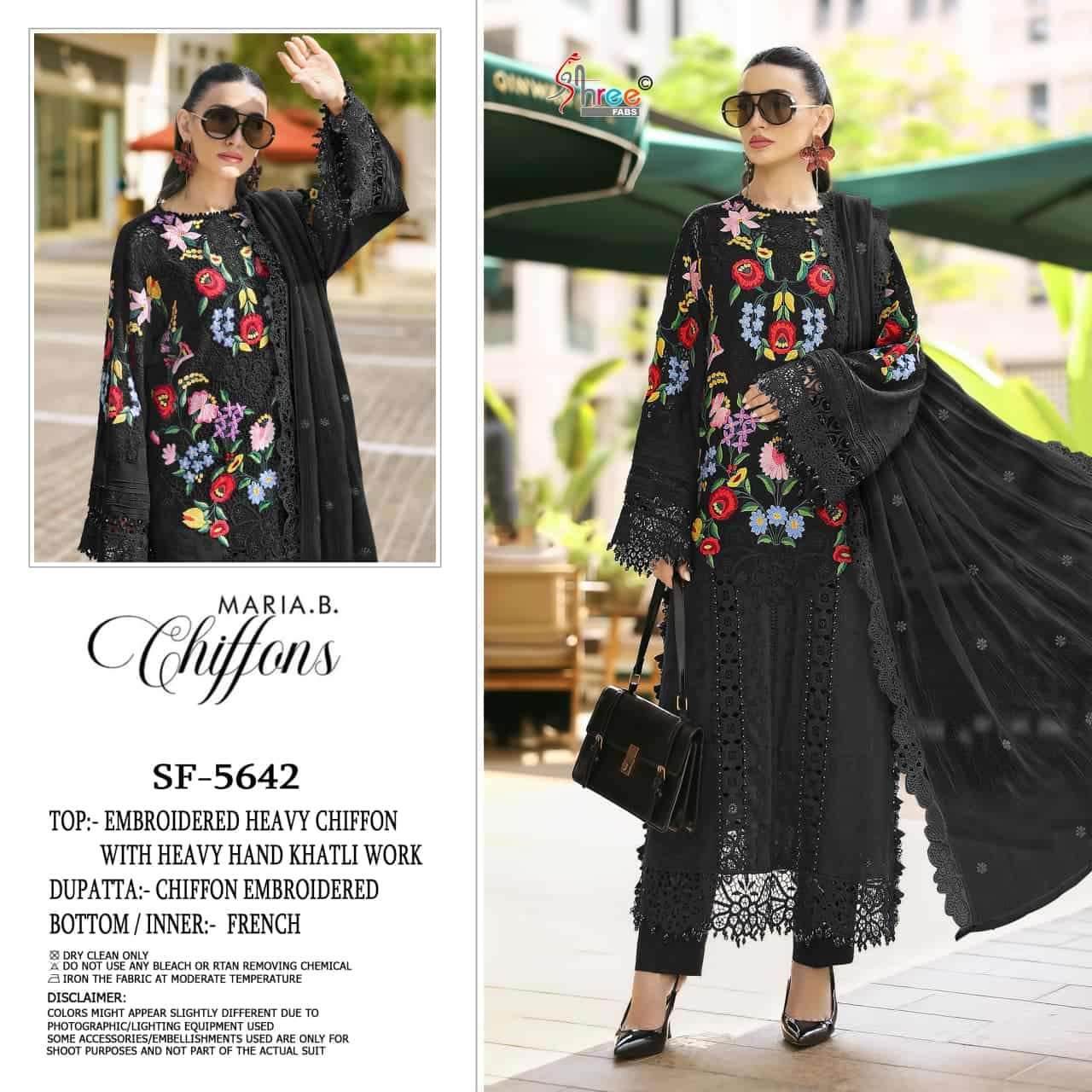 Shree Fabs Sf 5642 Abcd Heavy Chiffon Pakistani Dress