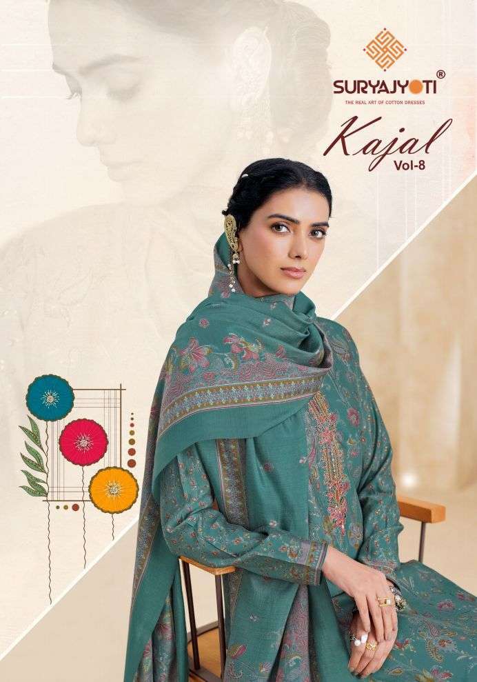 Suryajyoti Kajal Vol-8 Modal Silk Print Wholesale Catalogue