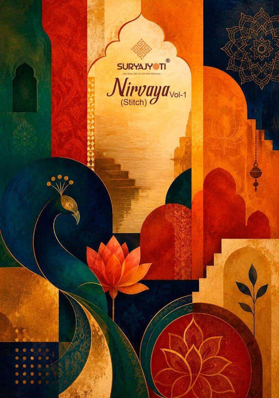 Suryajyoti Nirvaya Vol-1 Stitch Rayon With Neck Embroidered Wholesale Catalogue