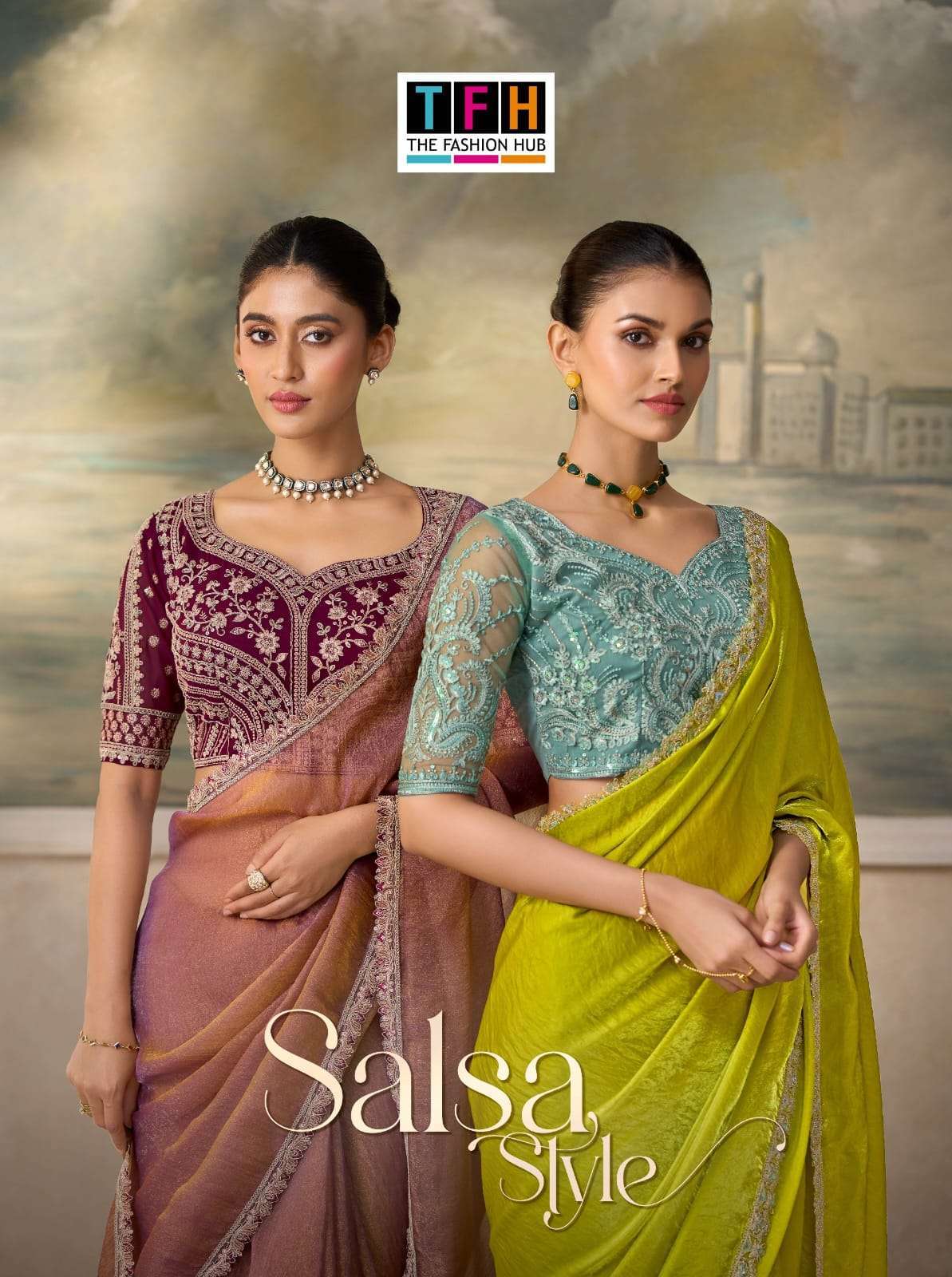 TFH Salsa Style Vol 6 8201 To 8218 Party Wear Saree Collection Wholesale Catalogue