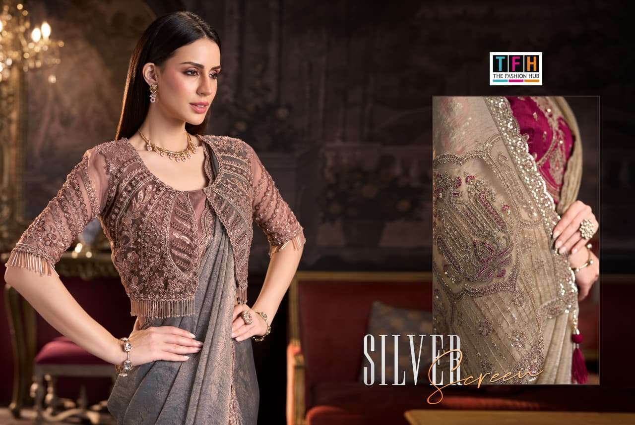 TFH Silver Screen Vol-24 34001 To 34018 Party Wear Designer Saree Catalogue