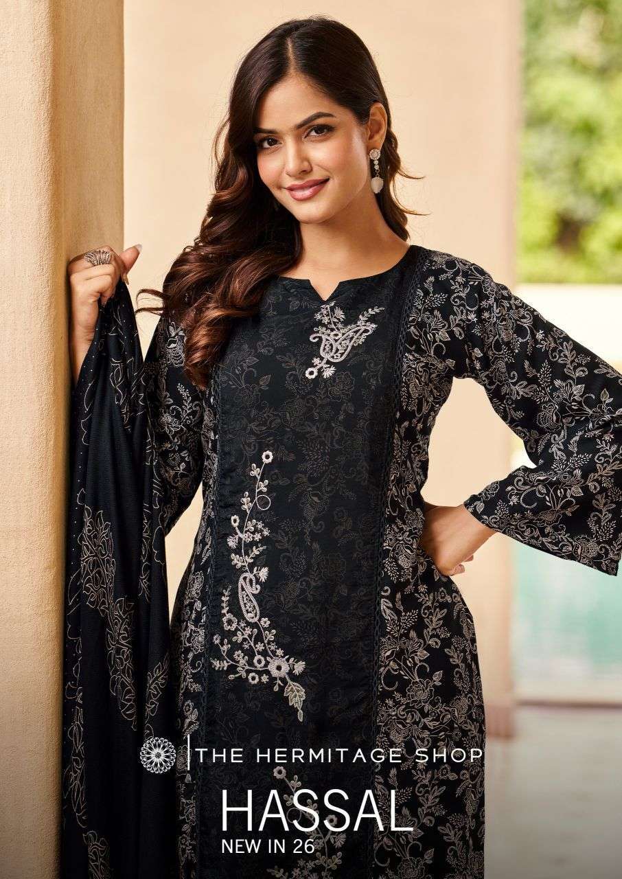 The Hermitage Hassal viscose cotton printed salwar kameez wholesale price