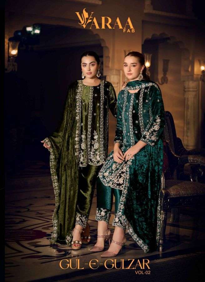 Varaa Dab Gul-E-Gulzar Vol-2 Velvet Hand Embroidered Salwar Kameez Wholesale Catalogue