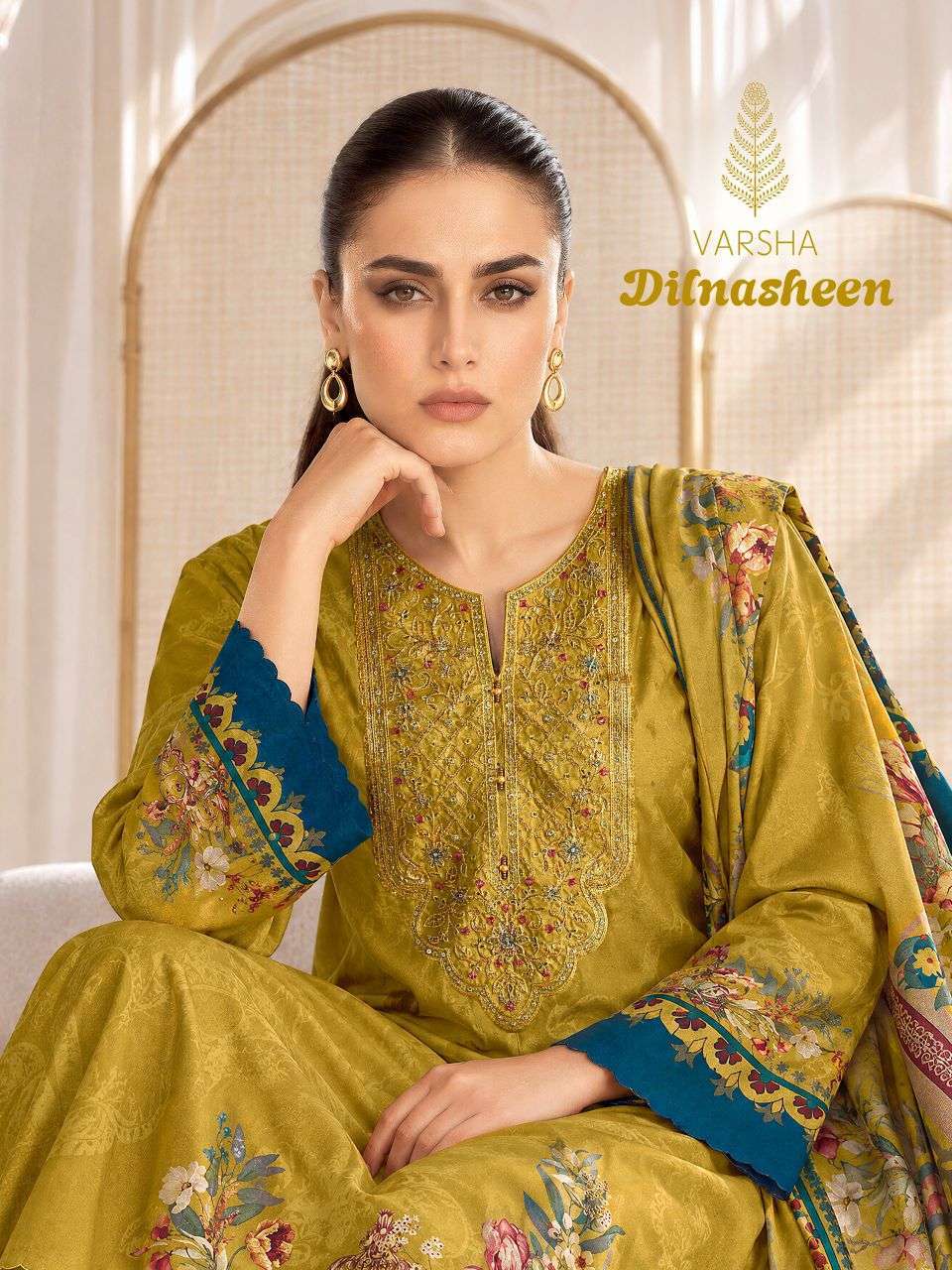 varsha fashion dilnasheen viscose pashmina printed wholesaler In surat