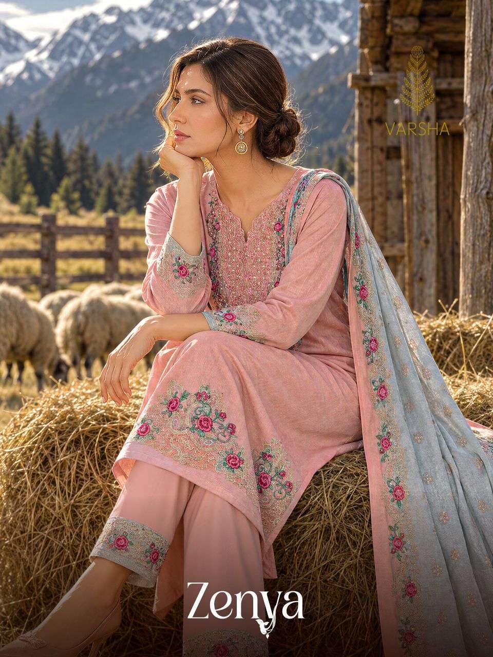 varsha fashion zenya pashmina fancy salwar kameez wholesale price Dealer
