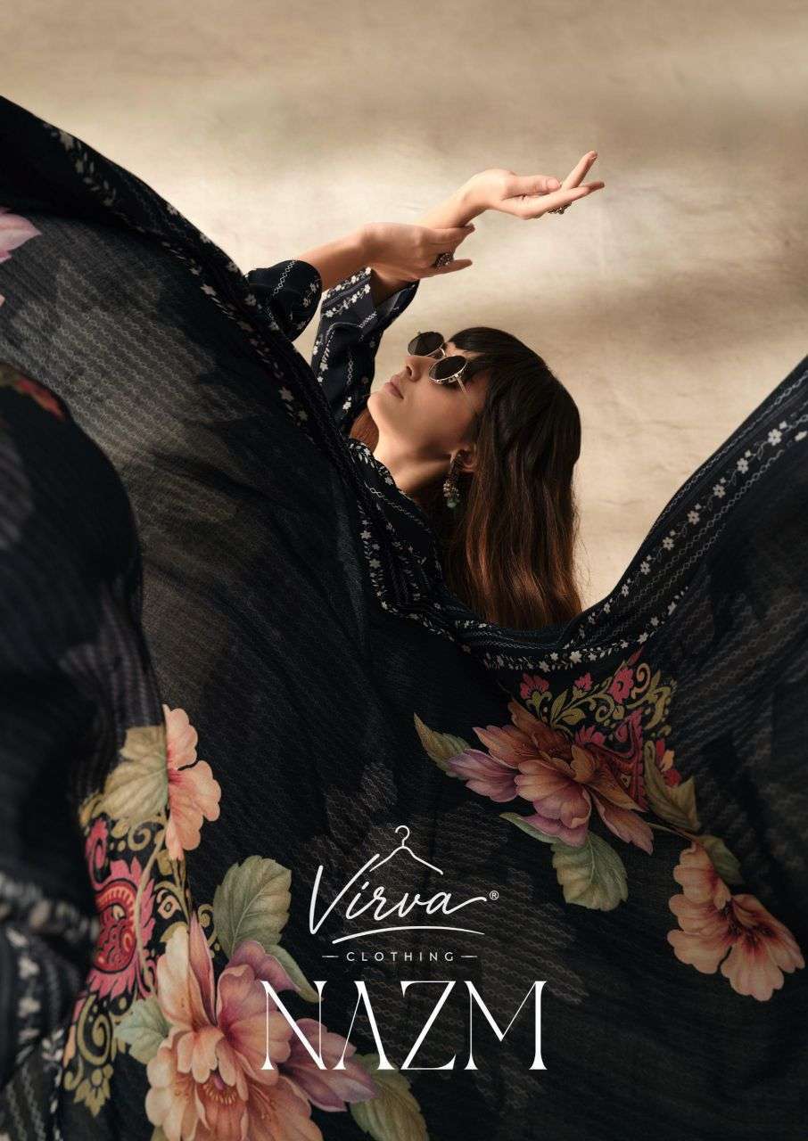 Virva Nazm Pashmina Embroidered Wholesale Salwar Kameez Catalogue