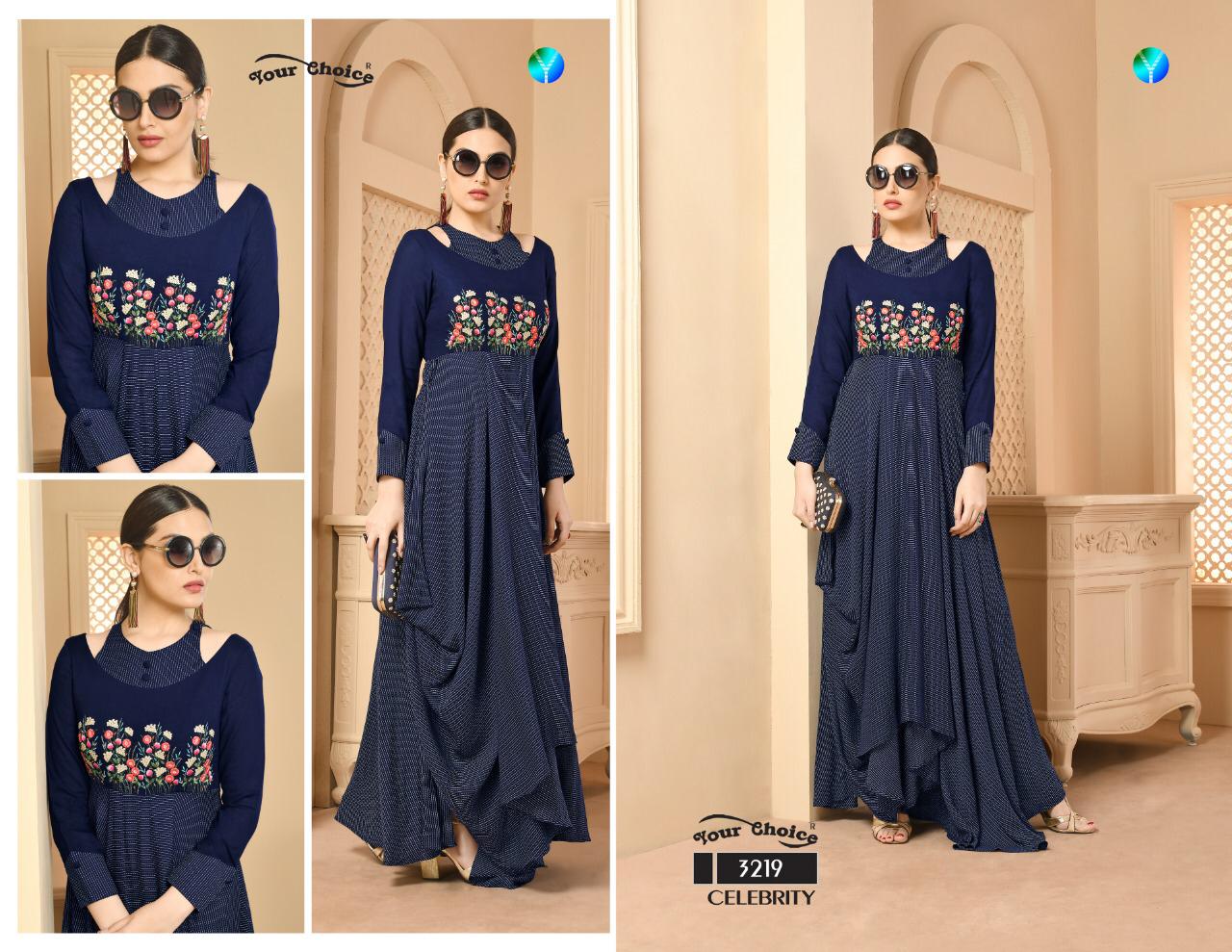 embroidery MFC-1584B RAYON 1 PCS GOWN at Rs 1625/piece in Delhi | ID:  22486482197