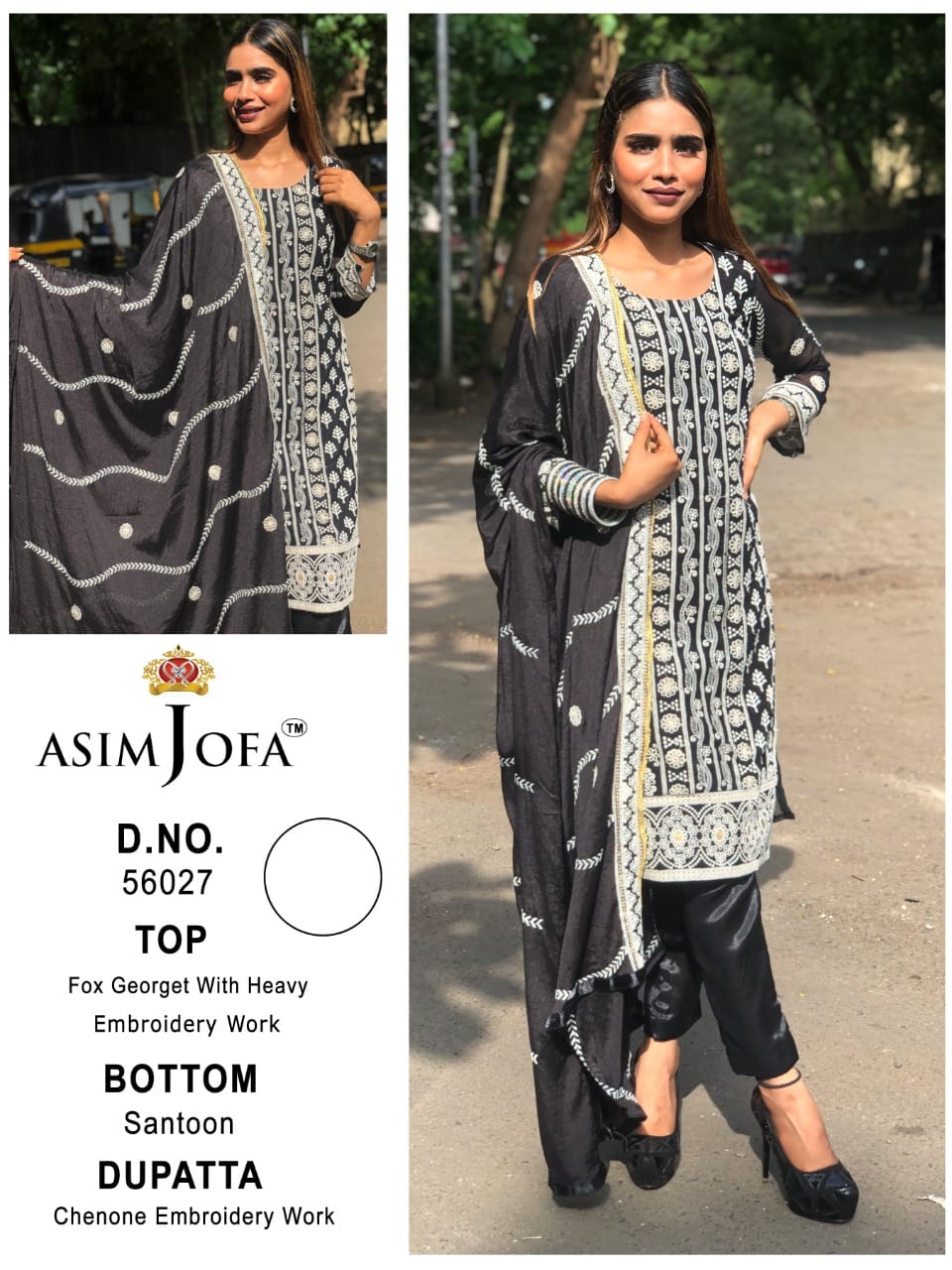 Asim Jofa 56027 Super Hit Georgette Wear Salwar Kameez