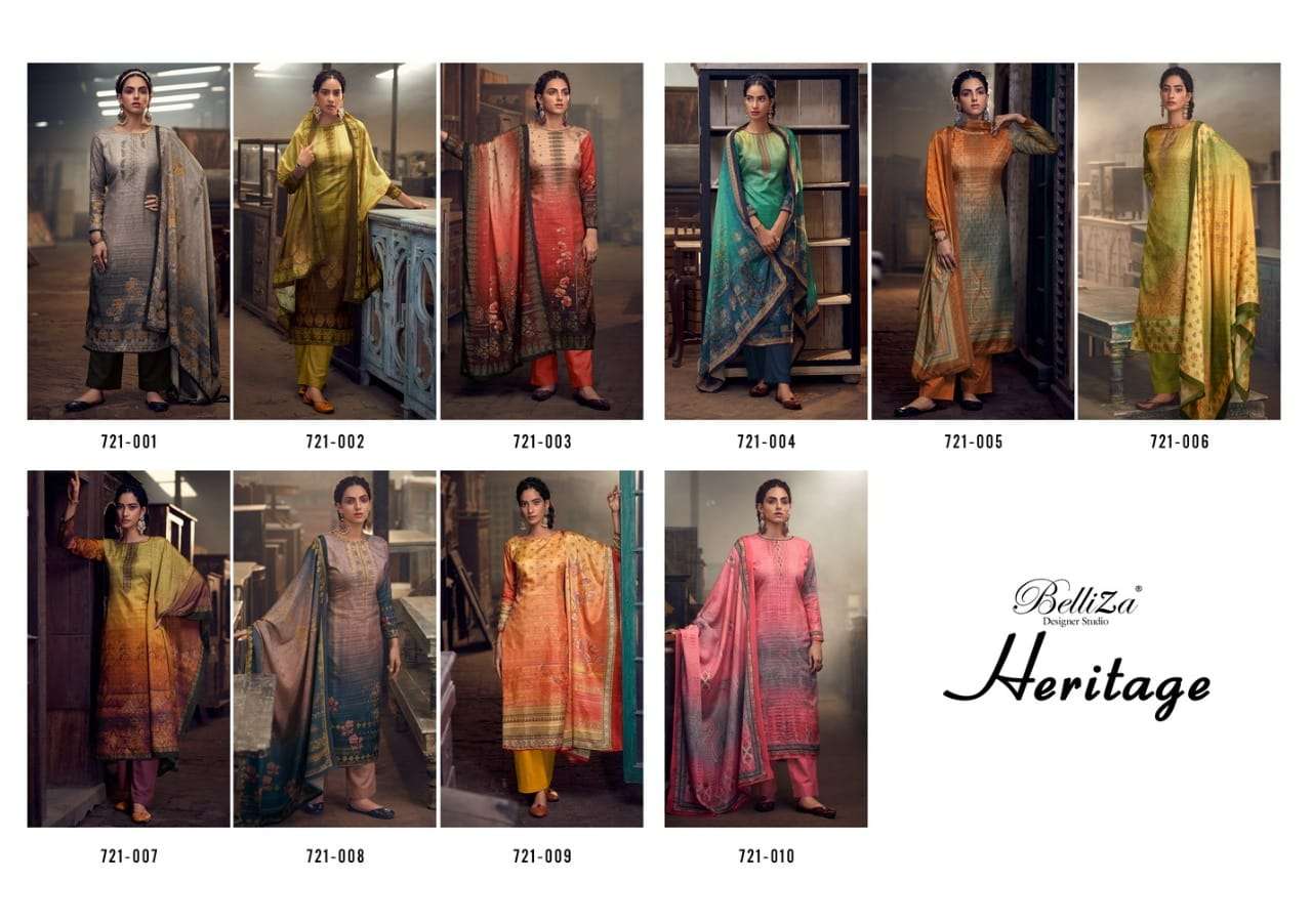 BELIZA DESIGNER PRESENT HERITAGE HANDLOOM SILK DESIGNER SALWAR KAMEEZ WHOLESALER 