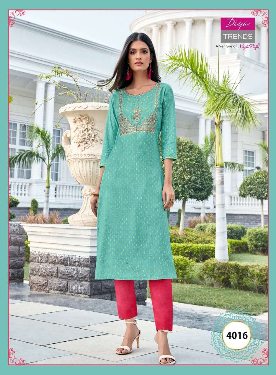 DIYA TRENDS VICTORIA VOL 4 FANCY KURTI WITH HEAVY EMBROIDERY CATALOGUE 