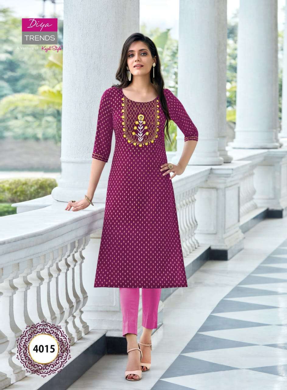 DIYA TRENDS VICTORIA VOL 4 FANCY KURTI WITH HEAVY EMBROIDERY CATALOGUE 