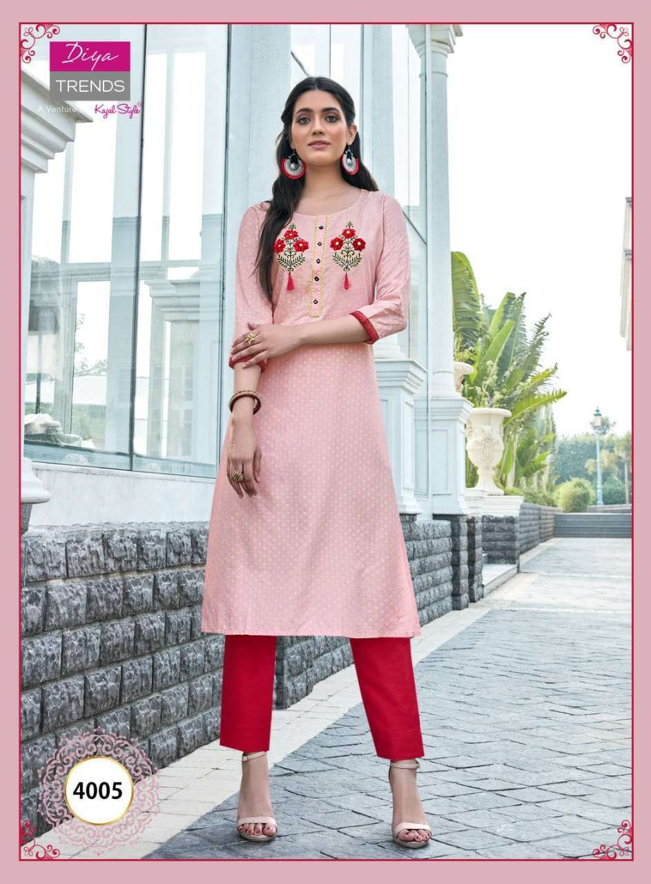 DIYA TRENDS VICTORIA VOL 4 FANCY KURTI WITH HEAVY EMBROIDERY CATALOGUE 
