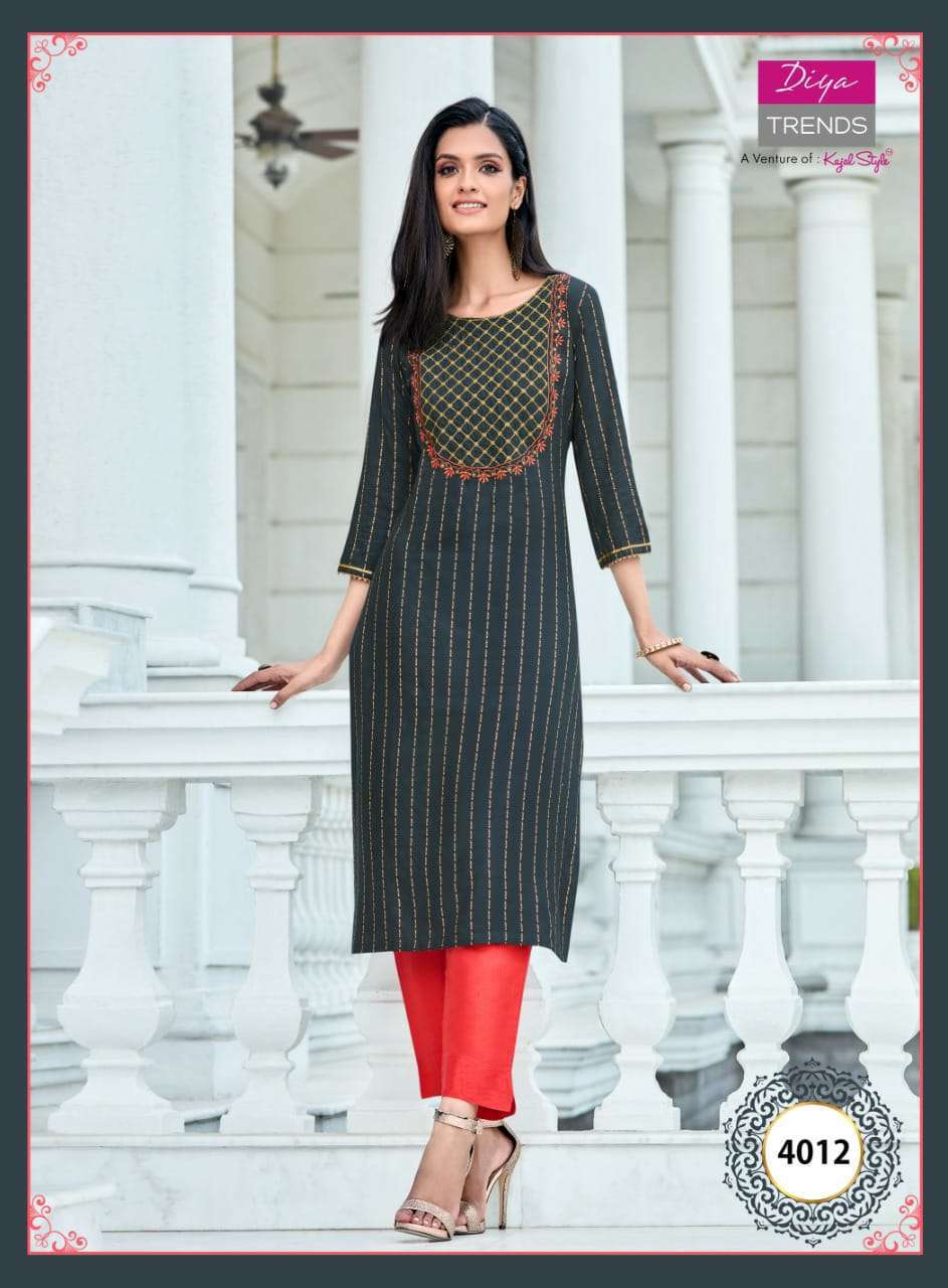 DIYA TRENDS VICTORIA VOL 4 FANCY KURTI WITH HEAVY EMBROIDERY CATALOGUE 