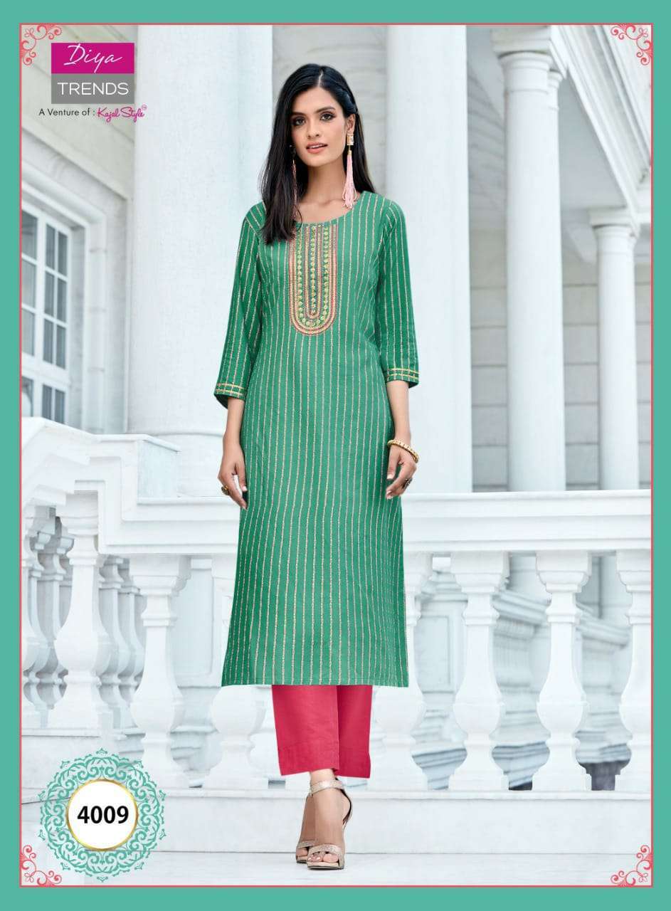 DIYA TRENDS VICTORIA VOL 4 FANCY KURTI WITH HEAVY EMBROIDERY CATALOGUE 