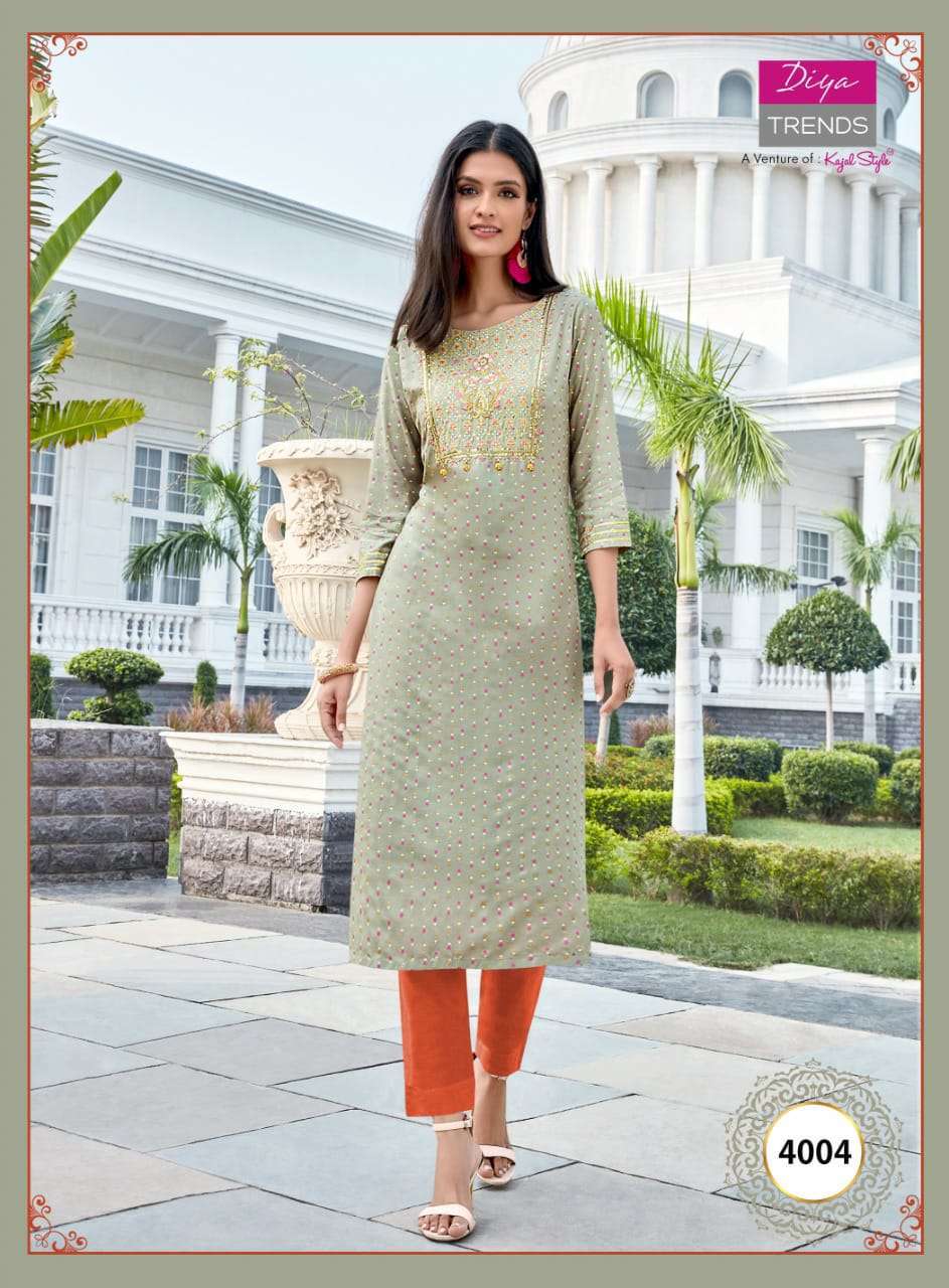 DIYA TRENDS VICTORIA VOL 4 FANCY KURTI WITH HEAVY EMBROIDERY CATALOGUE 