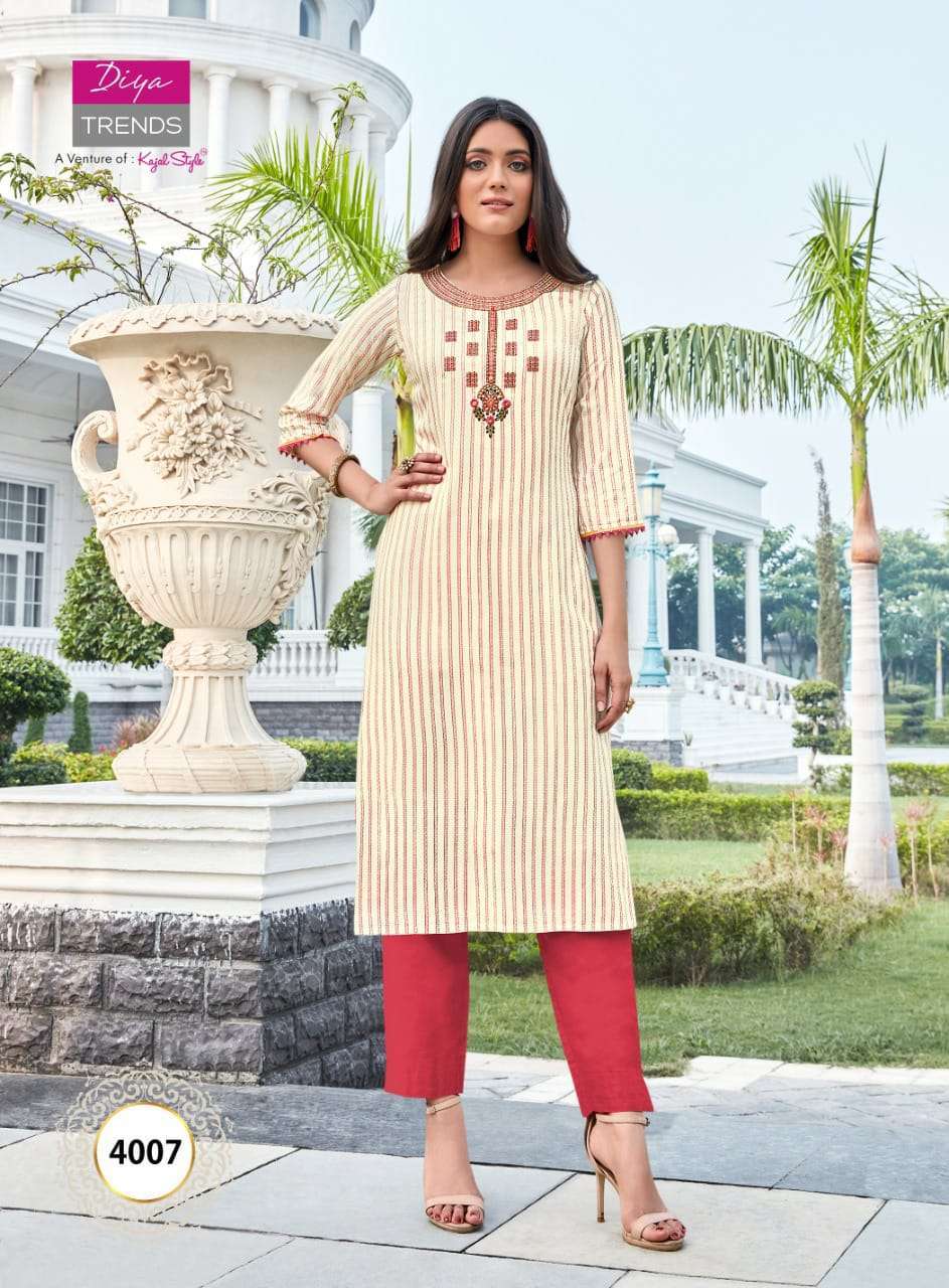 DIYA TRENDS VICTORIA VOL 4 FANCY KURTI WITH HEAVY EMBROIDERY CATALOGUE 