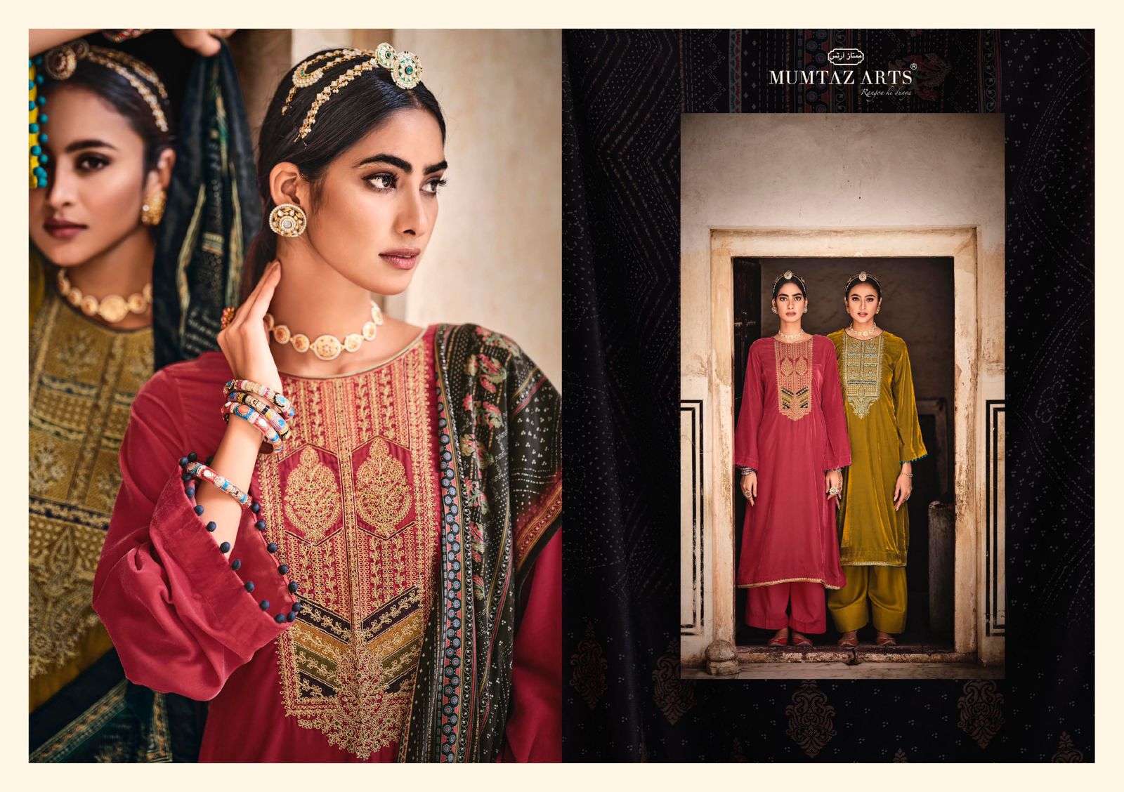 MUMTAZ ART PRESENT TARRUF VELVET WINTER WEAR COLLECTION WHOLESALE CATALOGUE 