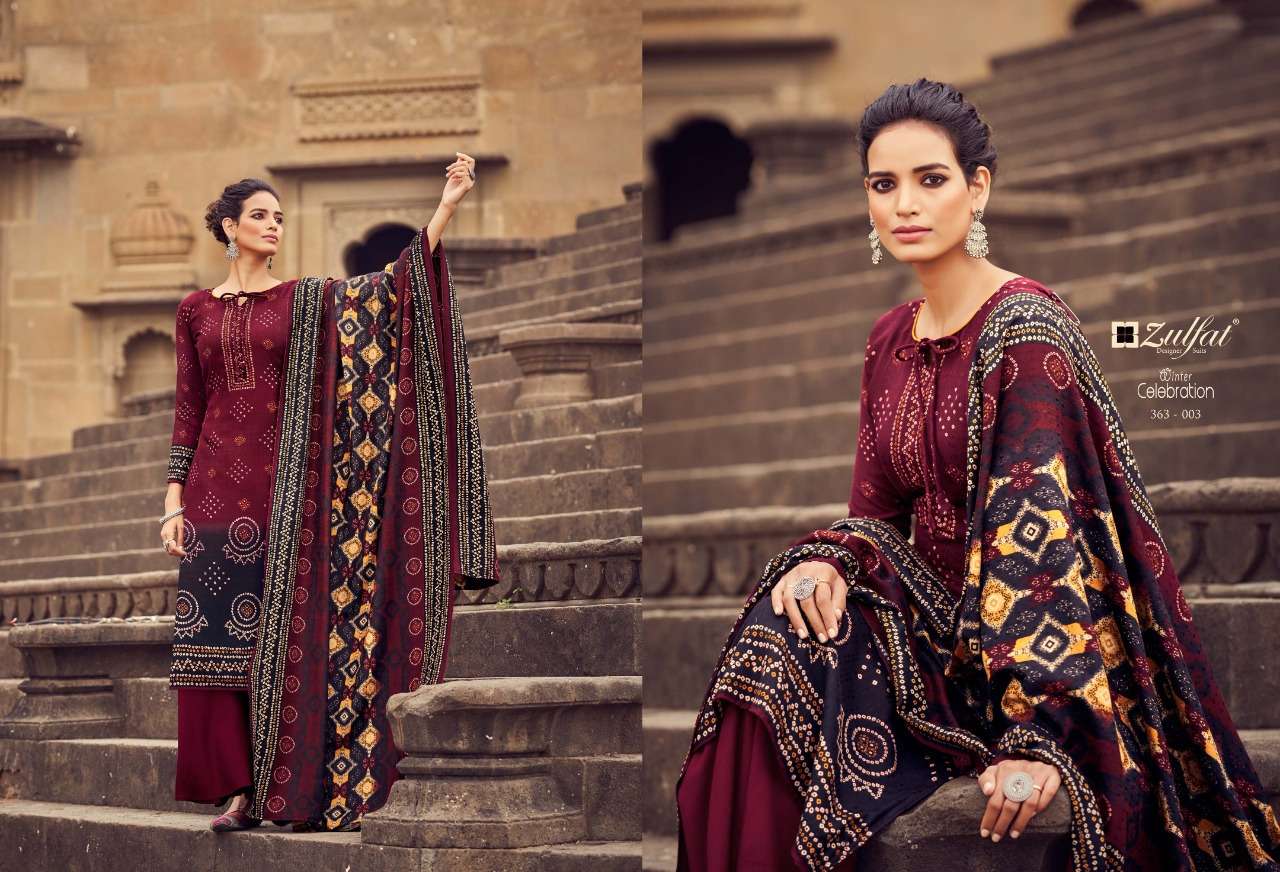 ZULFAT WINTER CELEBRATION  PURE  DIGITAL PRINTED PASHMINA CATALOGUE SUPPLIER 
