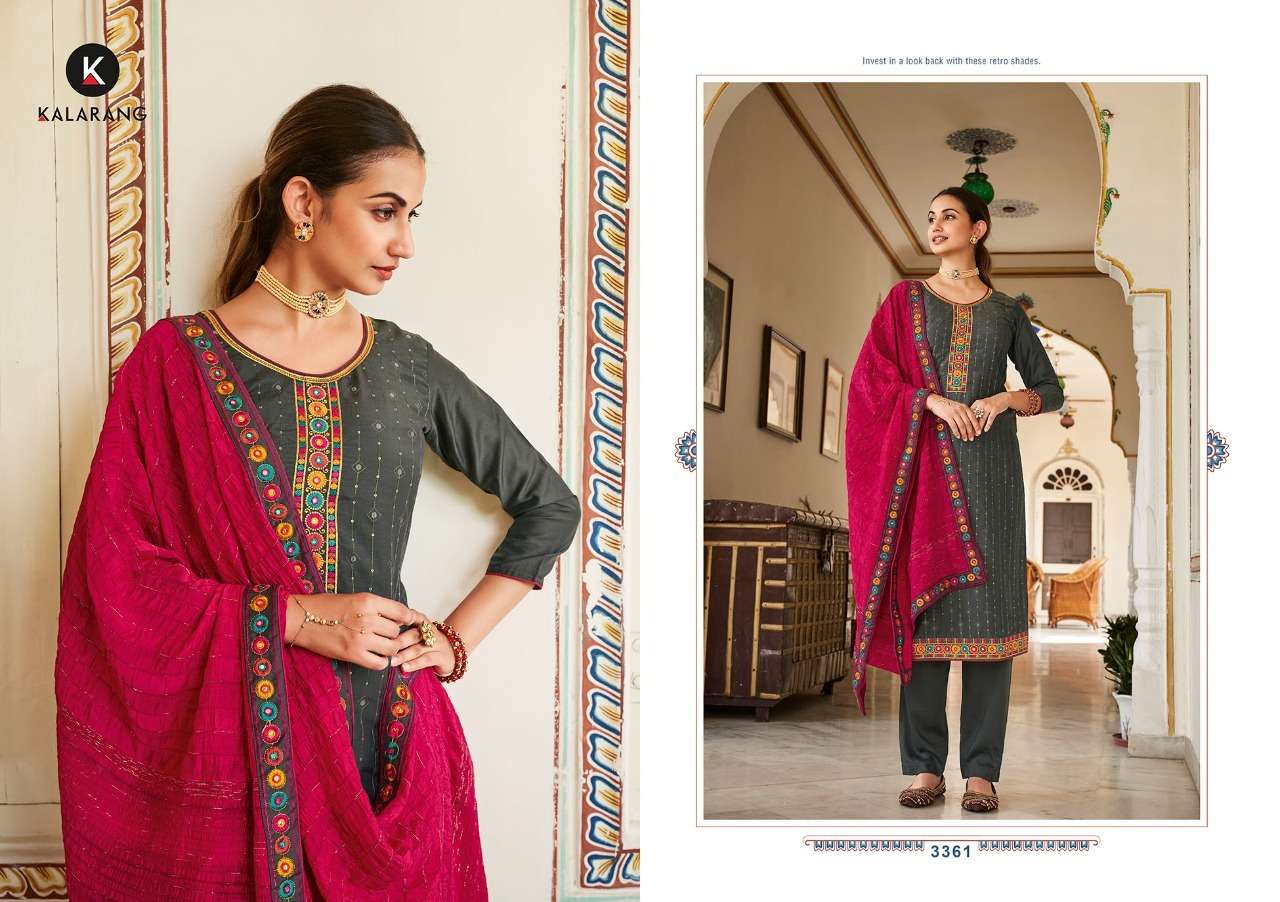 KALARANG MAHAL PARMPARA SILK EMBROIDERY SUIT NEW CATALOGUE 