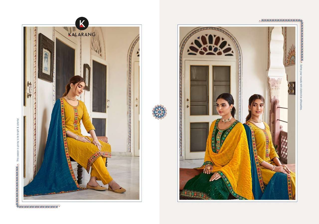 KALARANG MAHAL PARMPARA SILK EMBROIDERY SUIT NEW CATALOGUE 