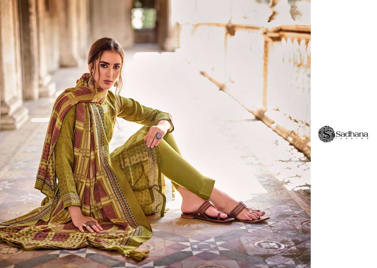 SADHNA SAFIYAL PURE PASHMINA WIHT DIGITAL PRINT WINTER SUIT LATEST CATALOGUE 