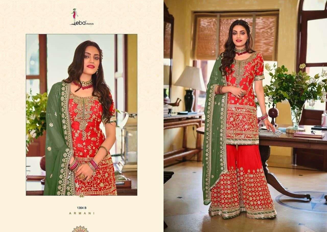 EBA LIFE STYLE  ARMANI COLOR EDITION VOL 2  HEAVY GEORGETTE PARTY WEAR SALWAR KAMEEZ WHOLESALER 