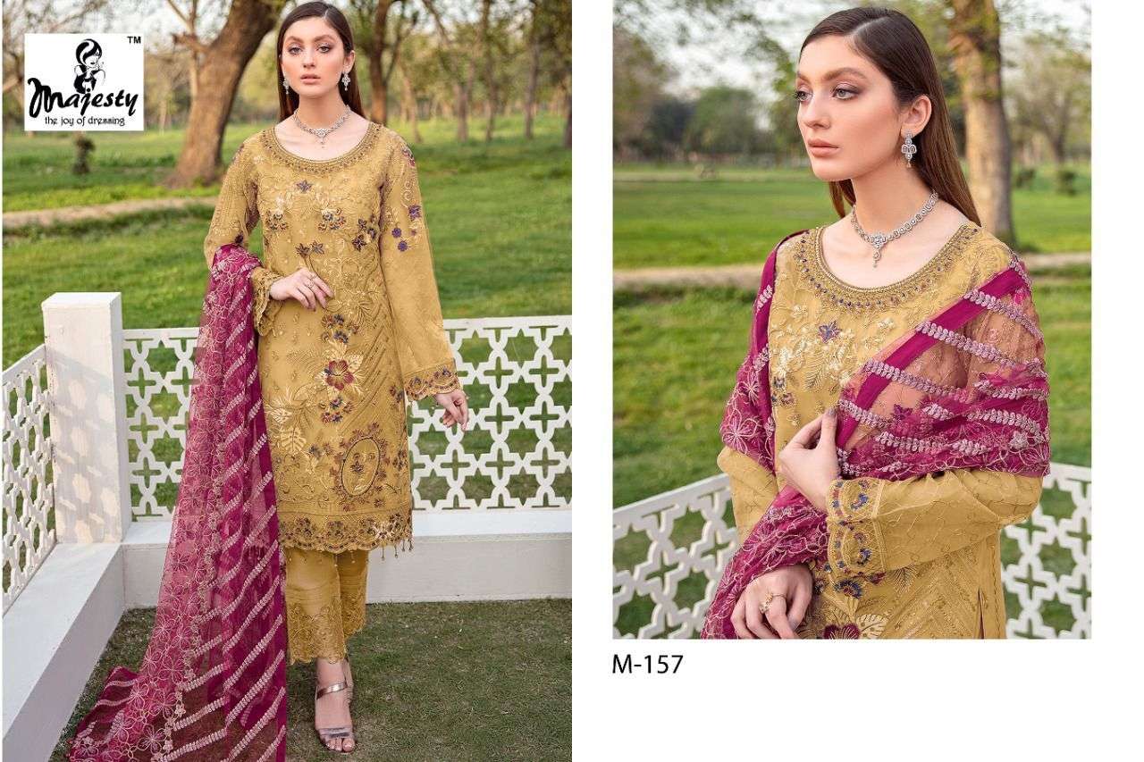 MAJESTY LATEST CATALOGUE RAMSHA VOL 4 GEORGETTE SALWAR KAMEEZ WHOLESALER 