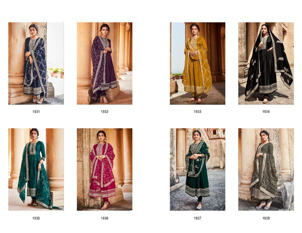 KIMORA LEELAH RUSSIAN SILK WITH CORR EMBROIDERY WORK SALWAR SUIT AVAIBABLE WHOLESALE RATE 