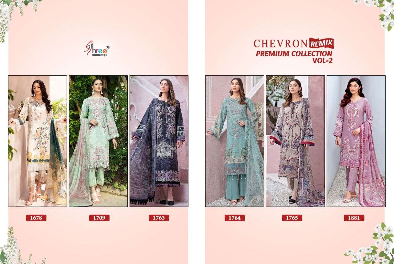 SHREE FABS CHEVRON REMIX PREMIUM COLLECTION VOL 2 LATEST PAKISTANI SUIT CATALOGUE 2022