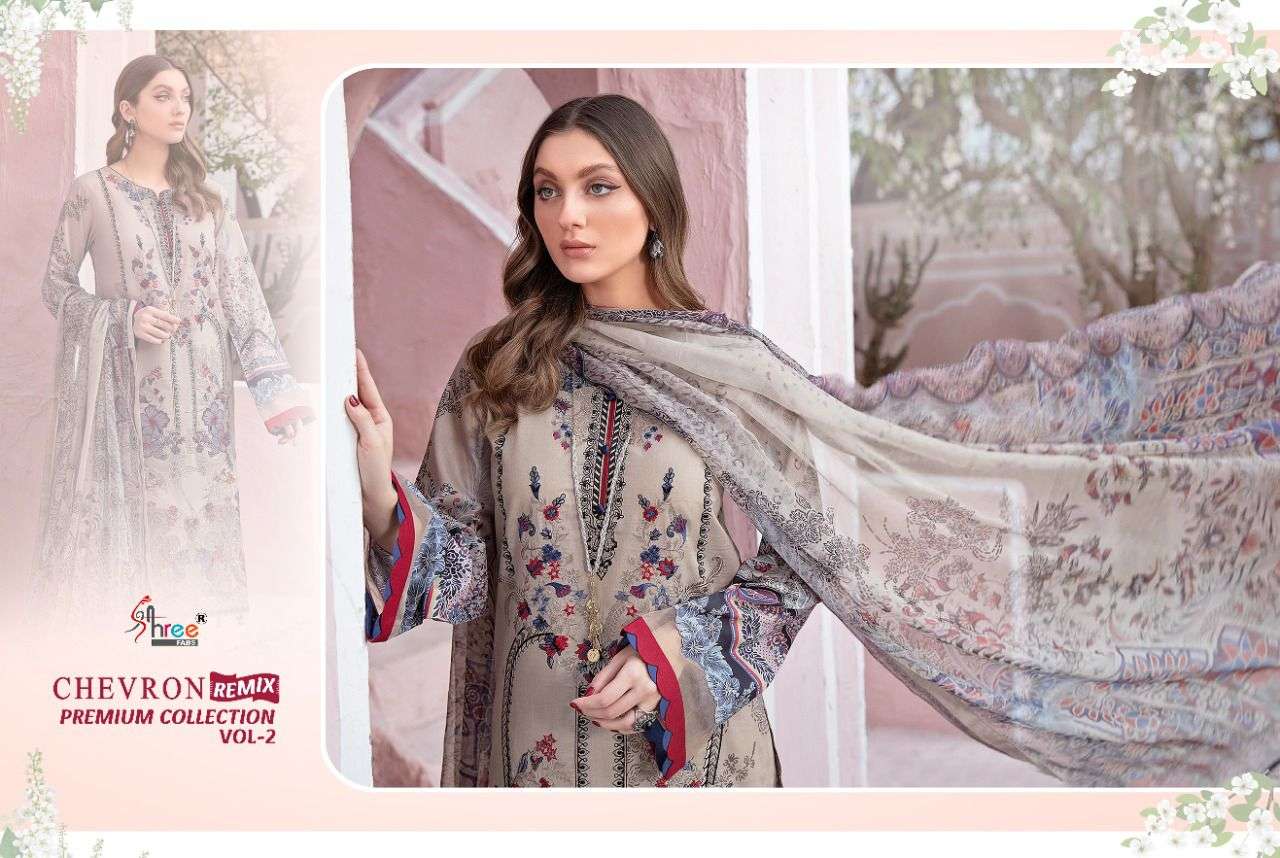 SHREE FABS CHEVRON REMIX PREMIUM COLLECTION VOL 2 LATEST PAKISTANI SUIT CATALOGUE 2022