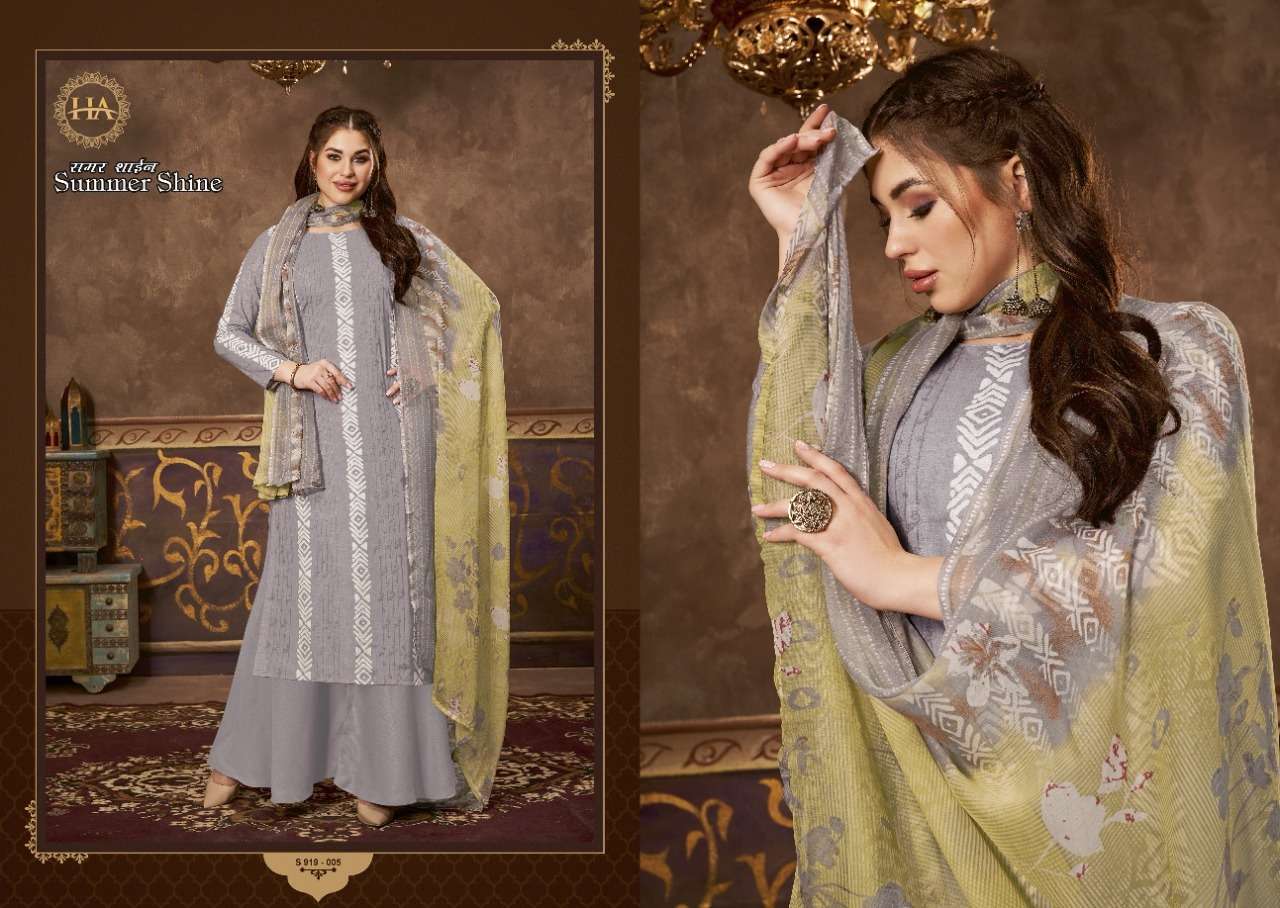 HARSHIT FASHION SUMMER SHINE JAM COTTON DESIGNER PRINT CATALOGUE SUPPLIER IN SURAT 