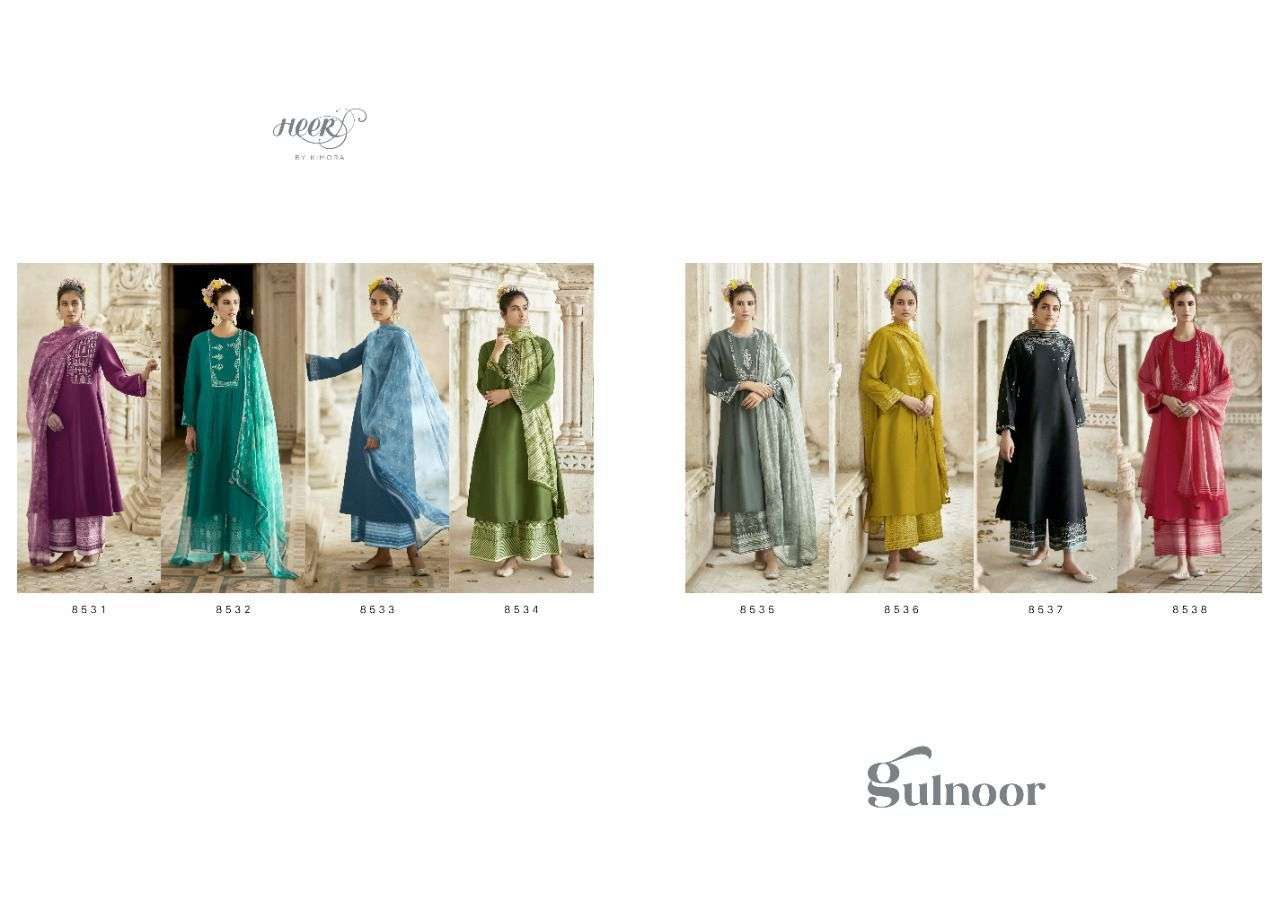  KIMORA HEER GULNOOR PURE COTTON EMBRODERY WORK DESIGNER SUIT WHOLESALE RATE 