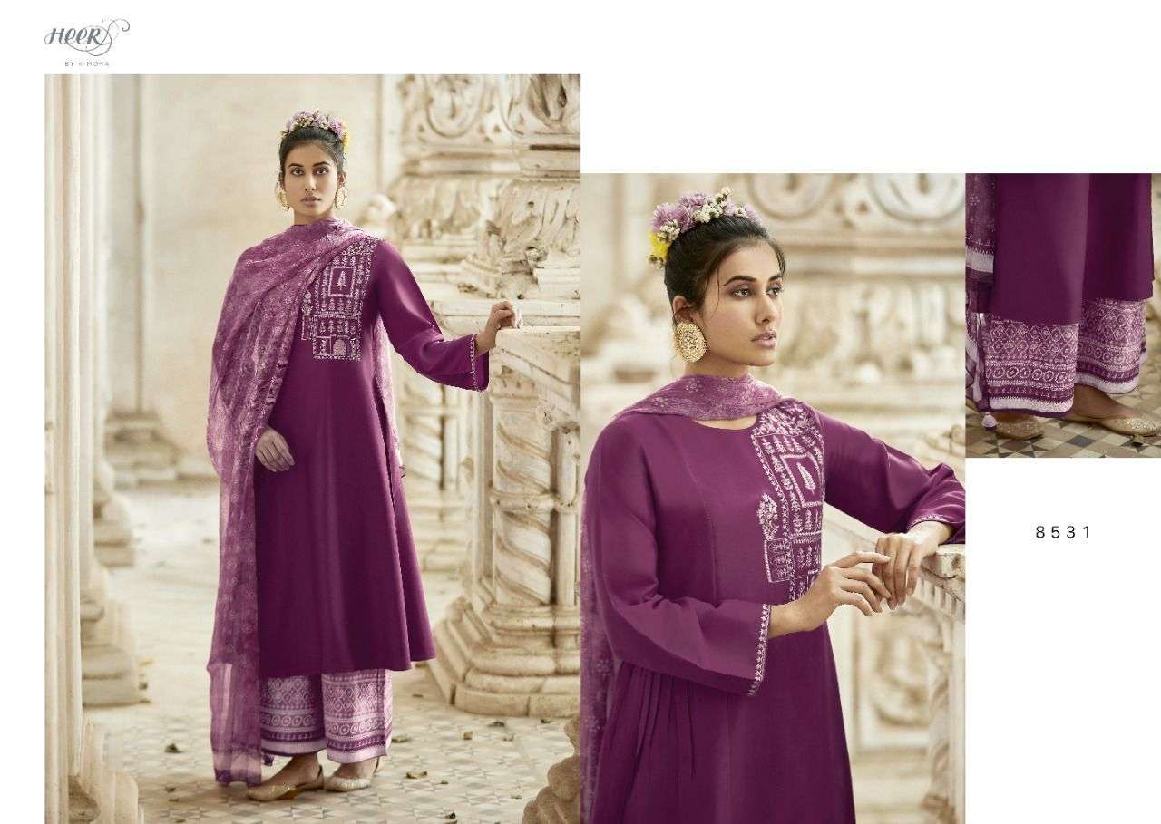  KIMORA HEER GULNOOR PURE COTTON EMBRODERY WORK DESIGNER SUIT WHOLESALE RATE 
